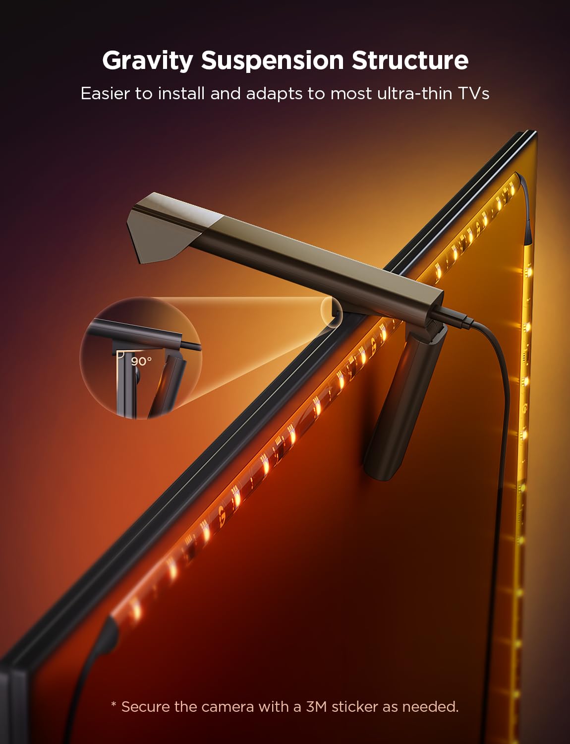 Govee TV Backlight 11.8FT RGBICW LED Strip Lights for 55-65 Inch TVs, Voice & APP Control, Multicolor, Model H6099