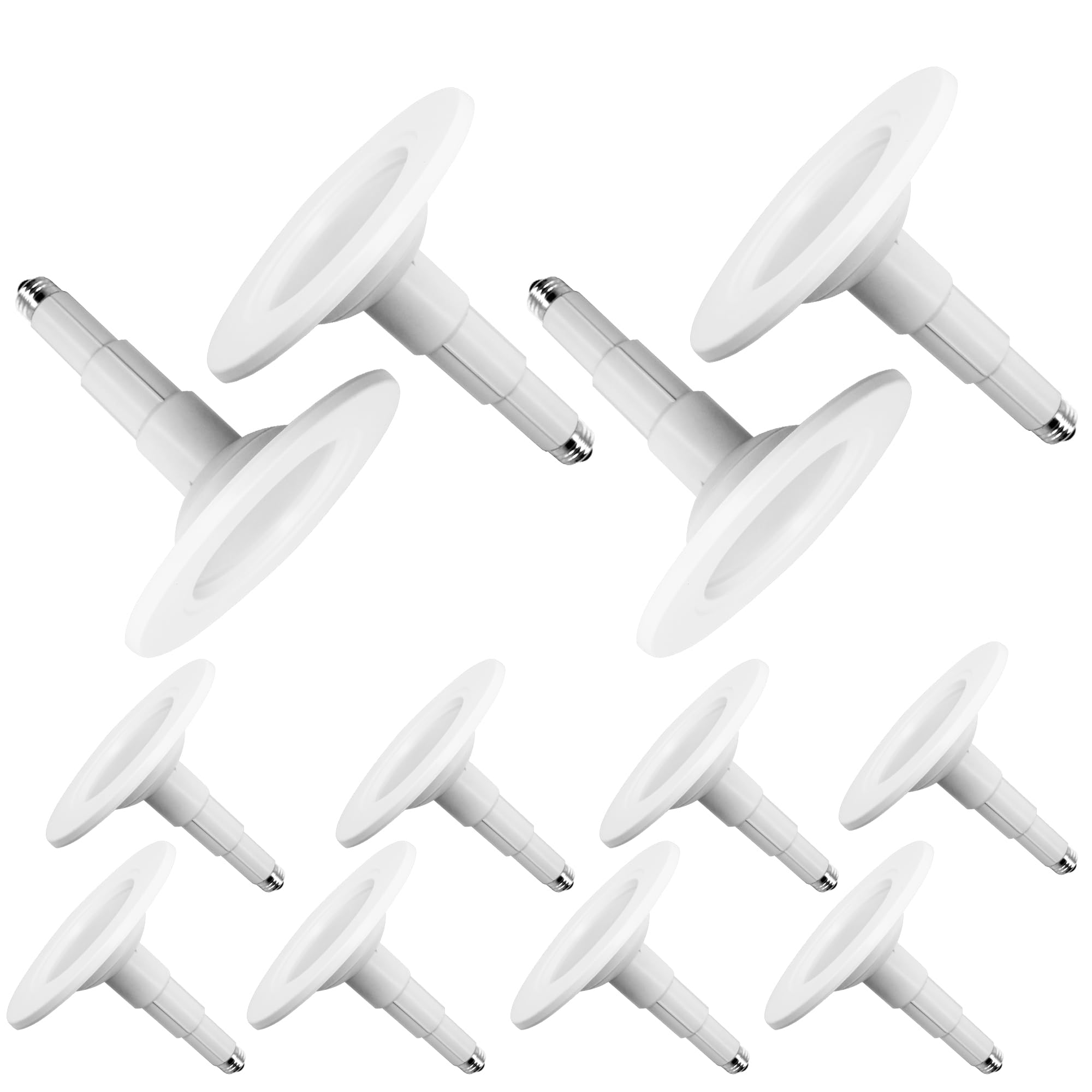 Jolux 12 Pack 5/6 Inch LED Can Lights Adjustable Recessed Retrofit Downlight,12W=60W,5000K Daylight, 800LM,Dimmable,ETL Damp Rat