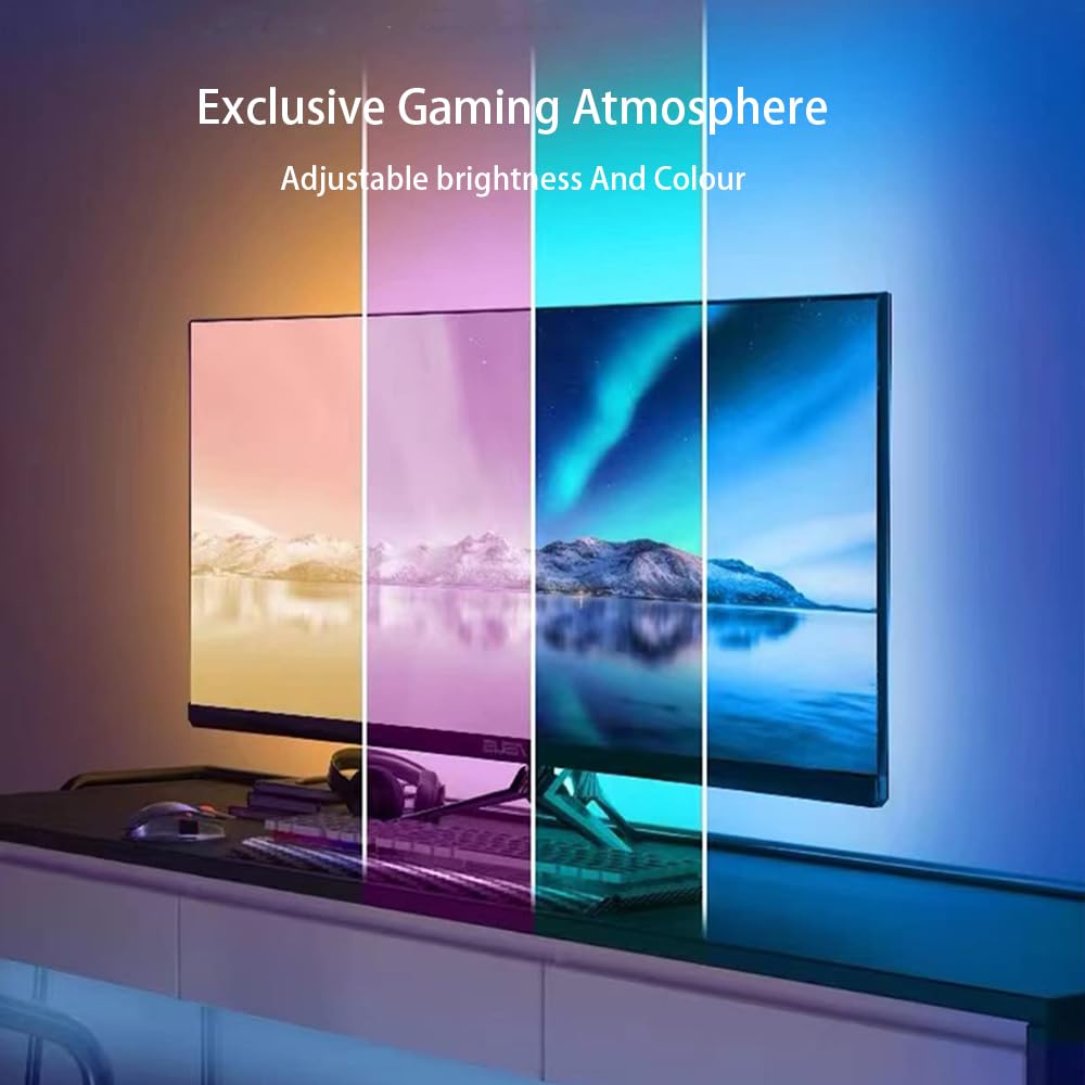 Zslaifu Cob Led Strip Lights Rgb 6.56Ft, 5V Dimmable Led Light Strip, Flexible Usb Led Strip For Cabinet, Tv Backlighting, Bedro