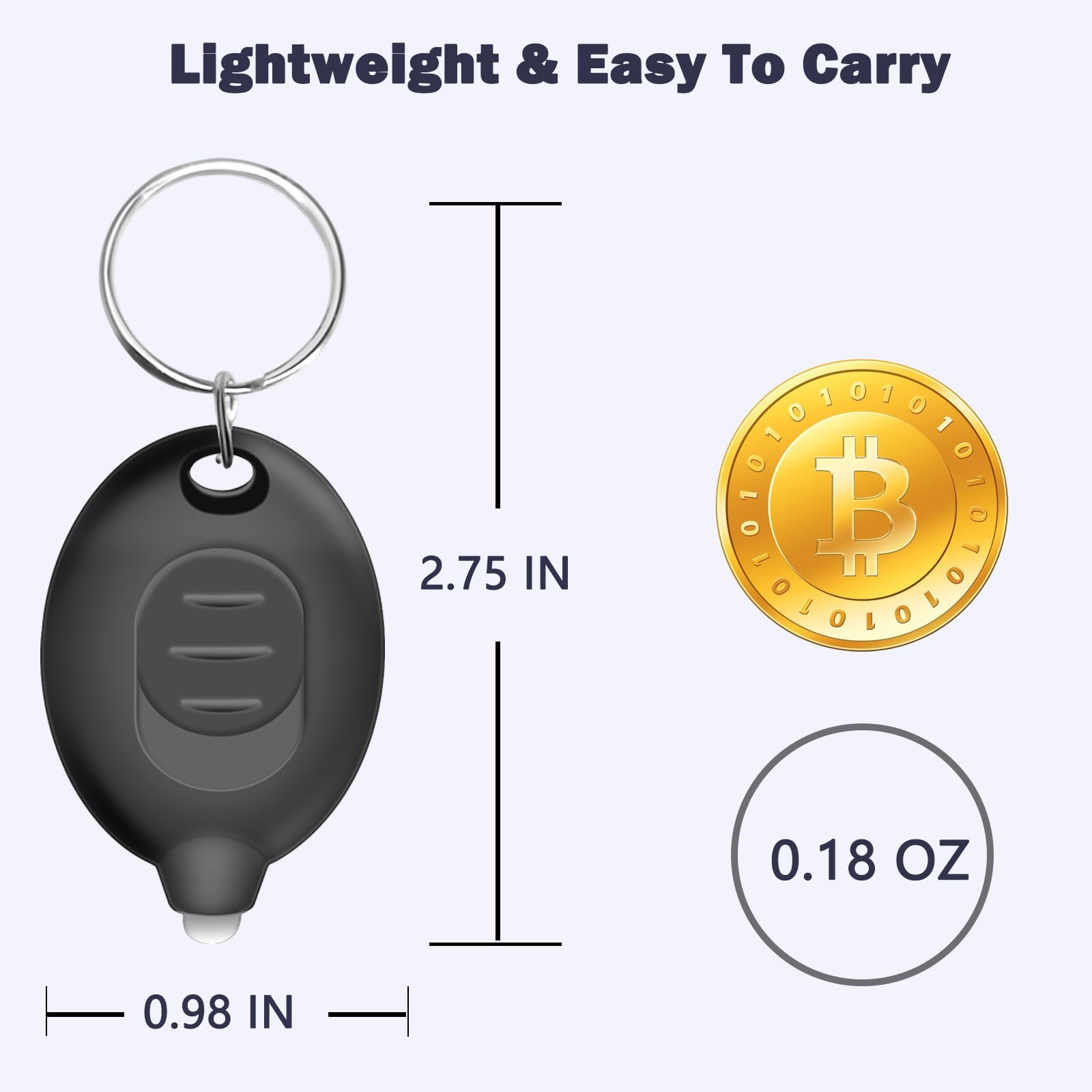 Daemson Mini Led Keychain Flashlight, Ultra Bright Tiny Flashlight, Small Keychain Flashlight White Light, Micro Pocket Key Ring