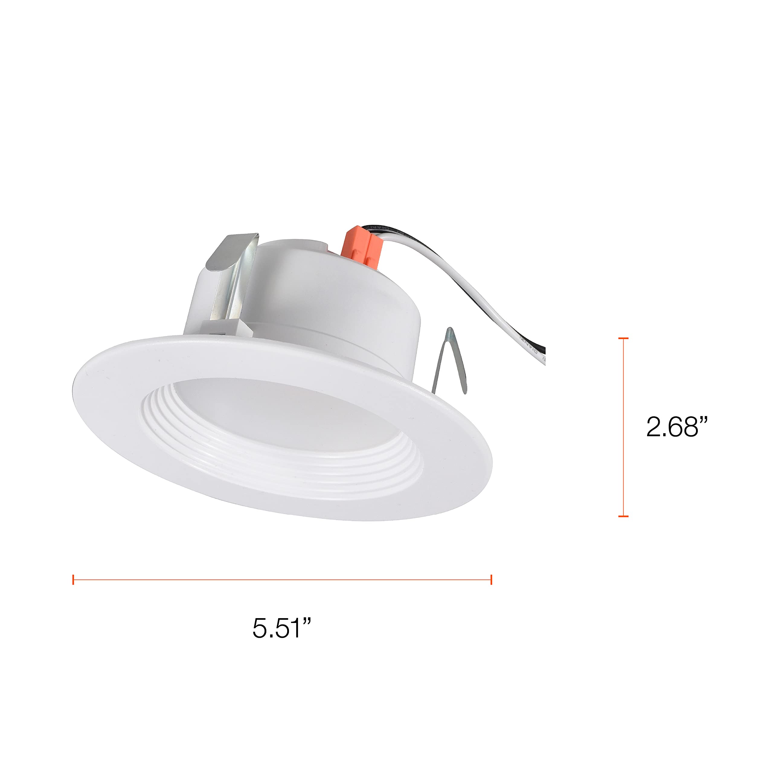 LEDVANCE SYLVANIA 4” Dimmable LED Recessed Downlight, 7.5W=65W, 600 Lumens, White 3000K, Wet Rated
