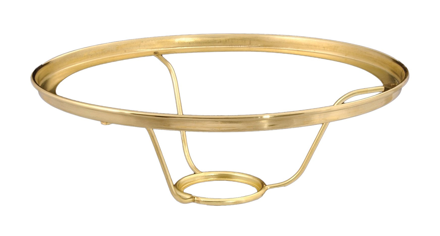 B&P Lamp® Shade Ring Holders for Aladdin Burners, Brass, Model 10739, 10in Size, Glass Material