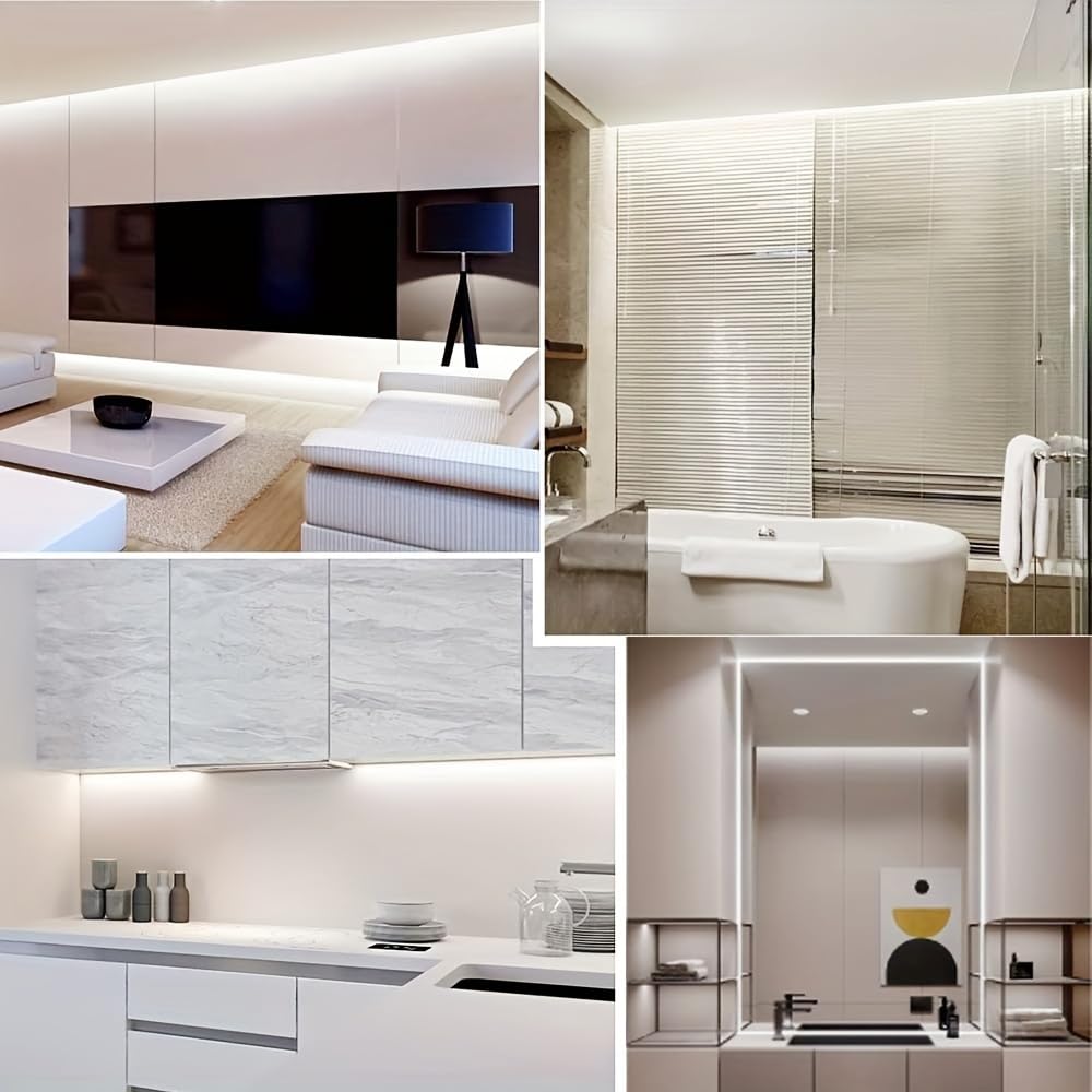 Xingzhi 2Pack White Led Strip Light 6000K Cold White Usb Powered 3.28Ft Flexible Small Led Lights With Touch Switch Controller U