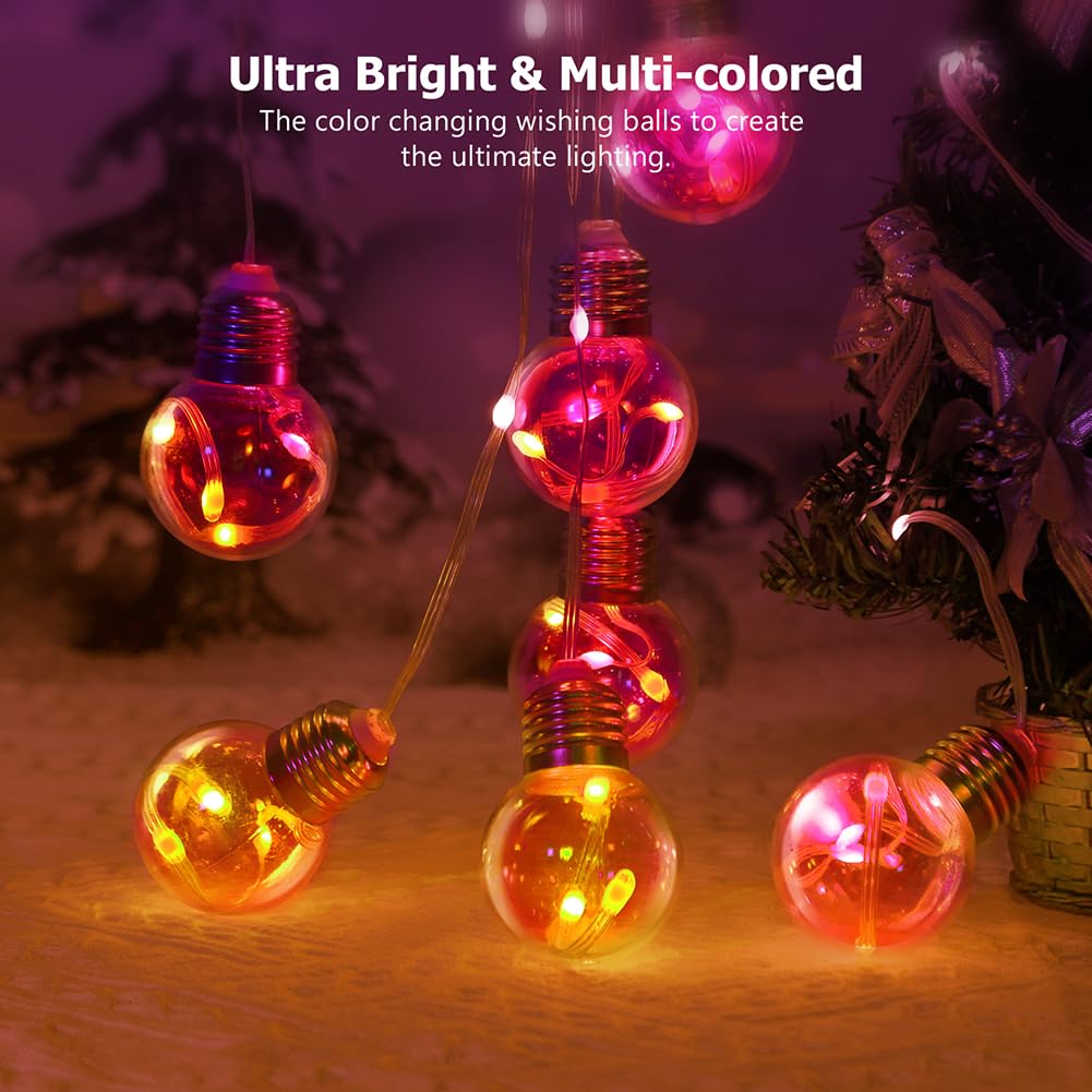 KepStars RGB LED Curtain Lights, 10ft x 3.3ft, Multicolor, Smart APP & IR Remote, 200+ Modes, Model CL-MG-BALL-V01