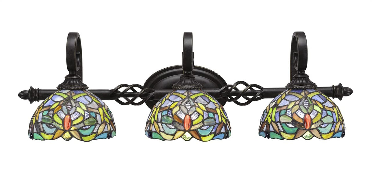 Toltec Lighting Elegante 3 Light Bath Bar In Dark Granite (163-Dg-9905)