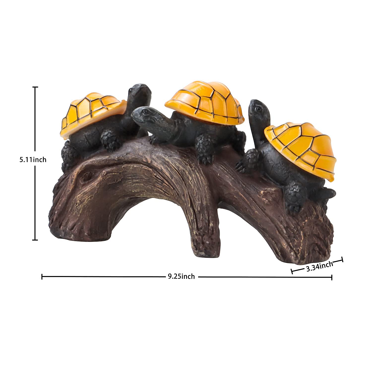 Pearlstar Solar Outdoor Statues Turtle On Log Yard Decor Waterproof Figurine Light Garden Decorations Lawn Ornaments For Patio Backyard Gift For Mom Woman Grandma Lovers