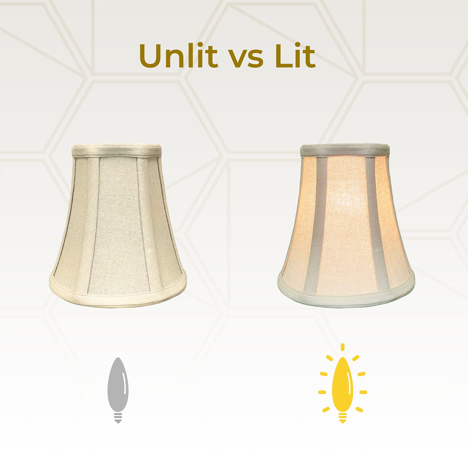 Royal Designs, Inc. ''True Bell Lamp Shade With Flame Clip, Linen Beige, 3'''' X 6'''' X 6.25'''''' (Bs-704Fc-6Lnbg)