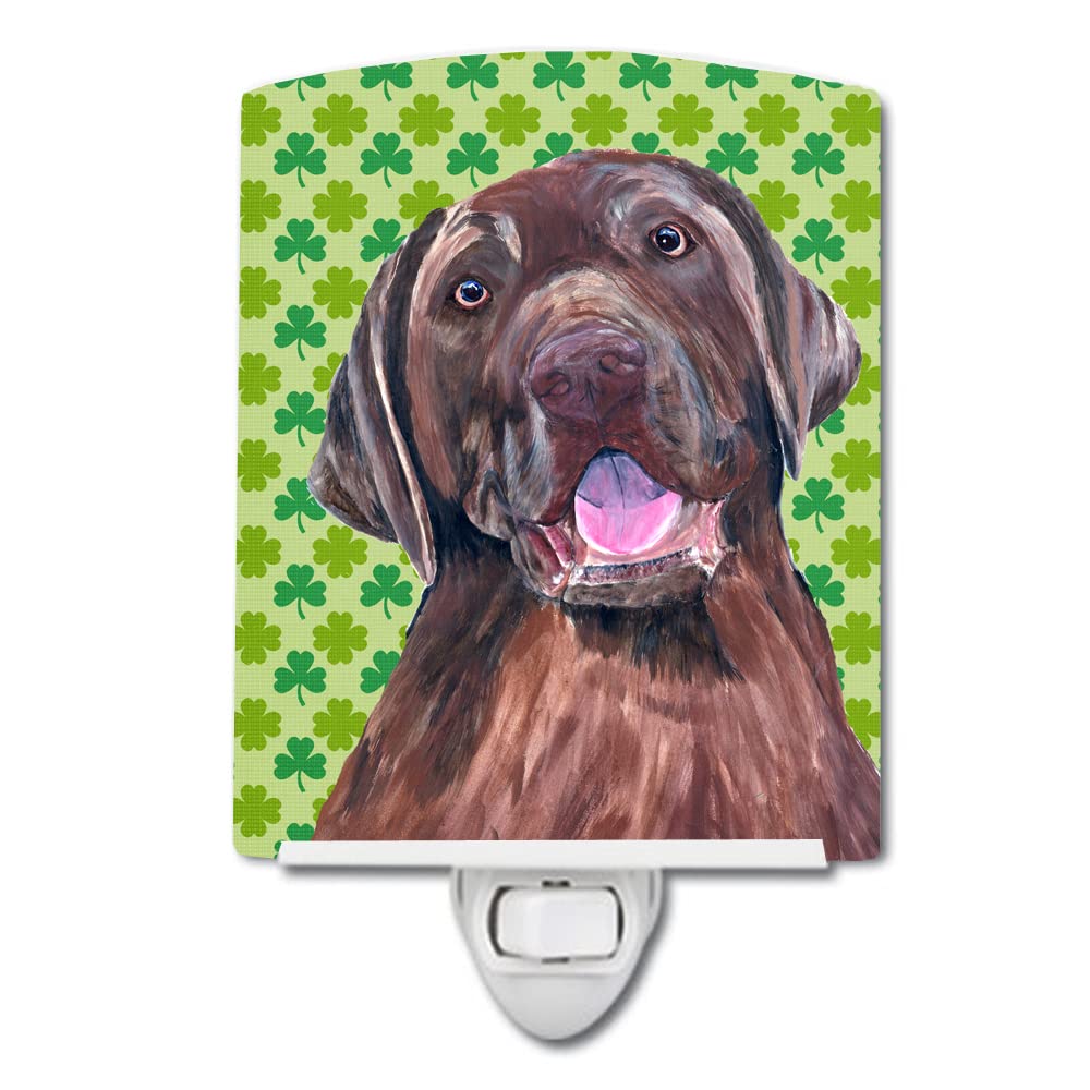 Carolines Treasures Ceramic Night Light, Labrador Chocolate, St. Patricks Day, 6x4x3in, Multicolor, Model SC9304CNL