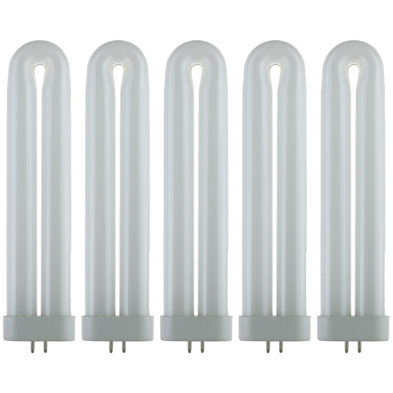 Sunlite 40481-SU T6 Fluorescent U-Shaped Light Bulb, 13 Watts, 505 Lumens, GX10q 4-Pin Base, Plug-in, 5,000 Hour Life Span, Club