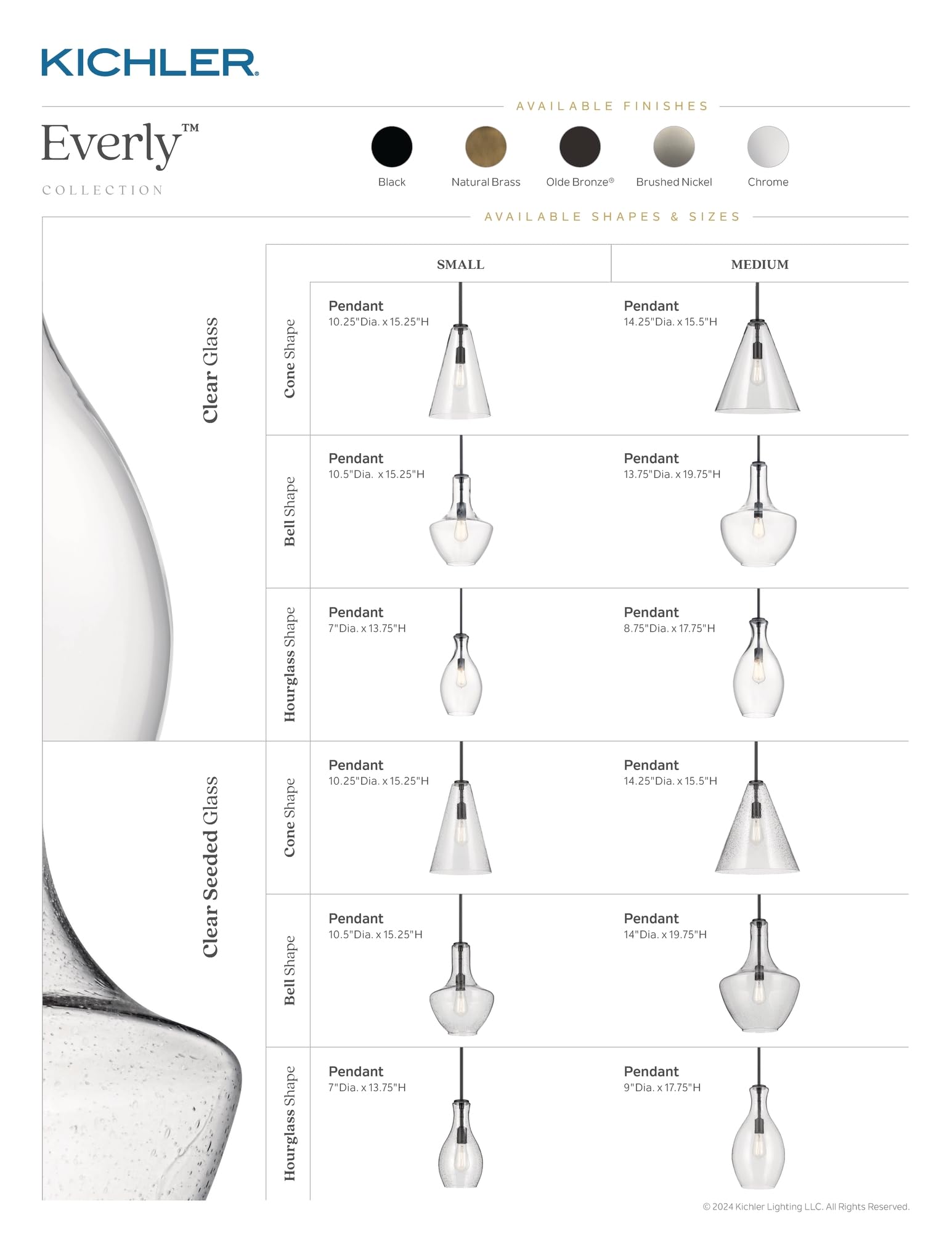 Everly 19.75 1-Light Bell Pendant With Clear Seeded Glass In Black, For Kitchen Island, Dining Nook, Bedroom, (19.75 X 13.75) 42