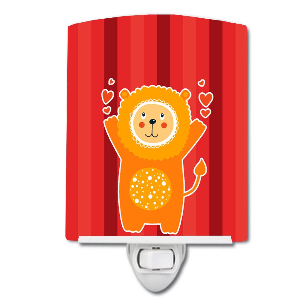 Carolines Treasures BB6754CNL Lion Love Ceramic Night Light Compact, UL-Certified, Ideal for Bedroom, Bathroom, Nursery, Hallwa