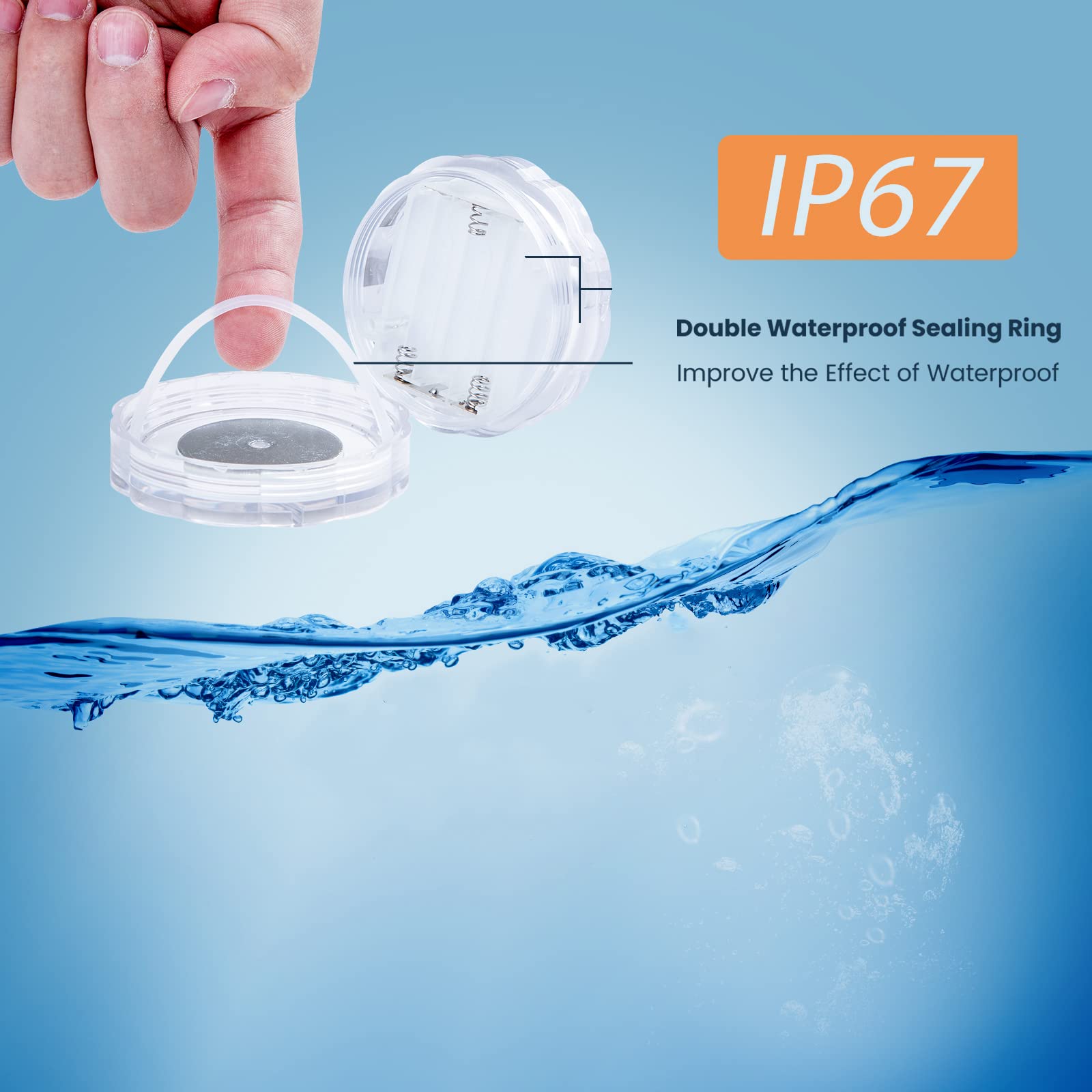 Seaponer Wireless RGB Boat Lights, Waterproof LED Deck & Interior Lighting, Remote Controlled, 4pcs