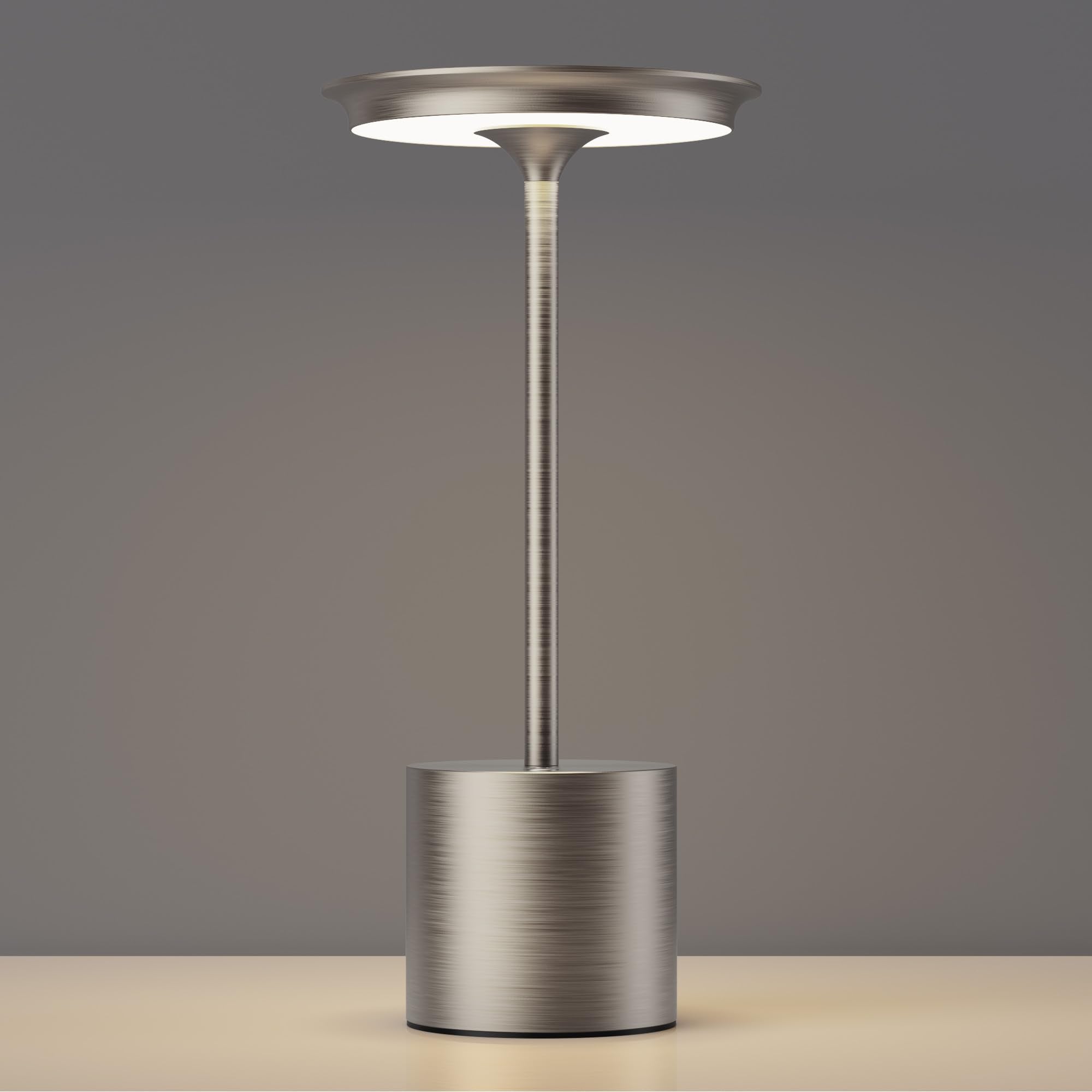 Cordless Table Lamp, Portable Rechargeable 6000Mah Outdoor Table Lamp, 3 Color Stepless Dimming Battery Powered Lamp, Led Table