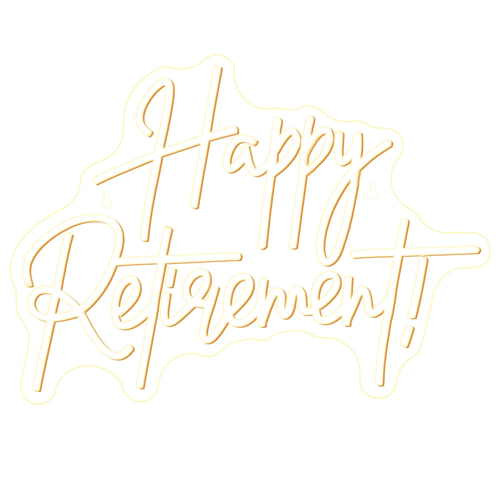 Looklight Happy Retirement Neon Sign Dimmable Neon Signs For Wall Decor Led Lights For Birthday Party Room Bedroom Decoration Celebrating Retirement Gifts Usb Powered 16.54X12.09In