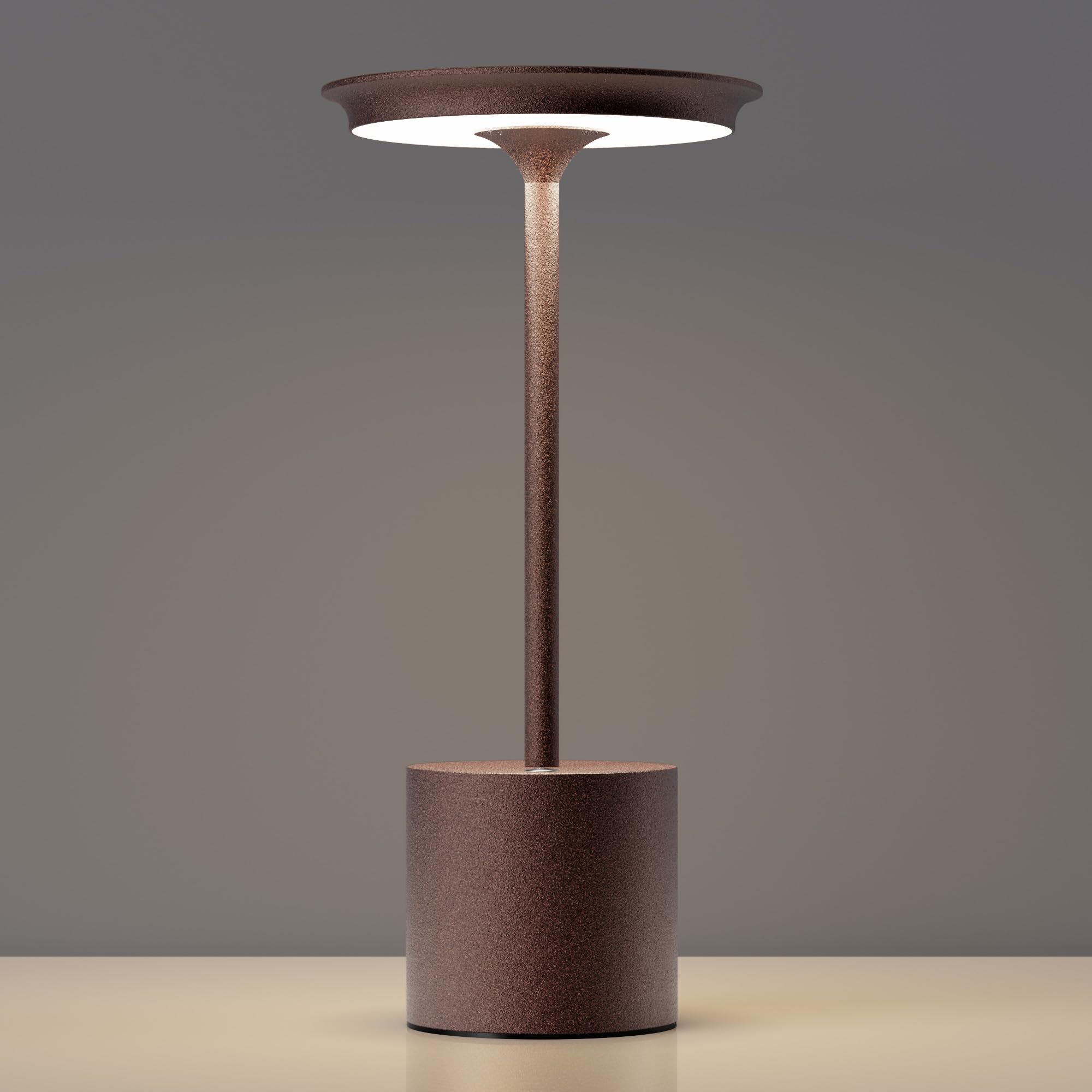 Sikevht Cordless Table Lamp, Portable Rechargeable 6000mAh, LED Light for Dining & Outdoors, Rust, Model S823