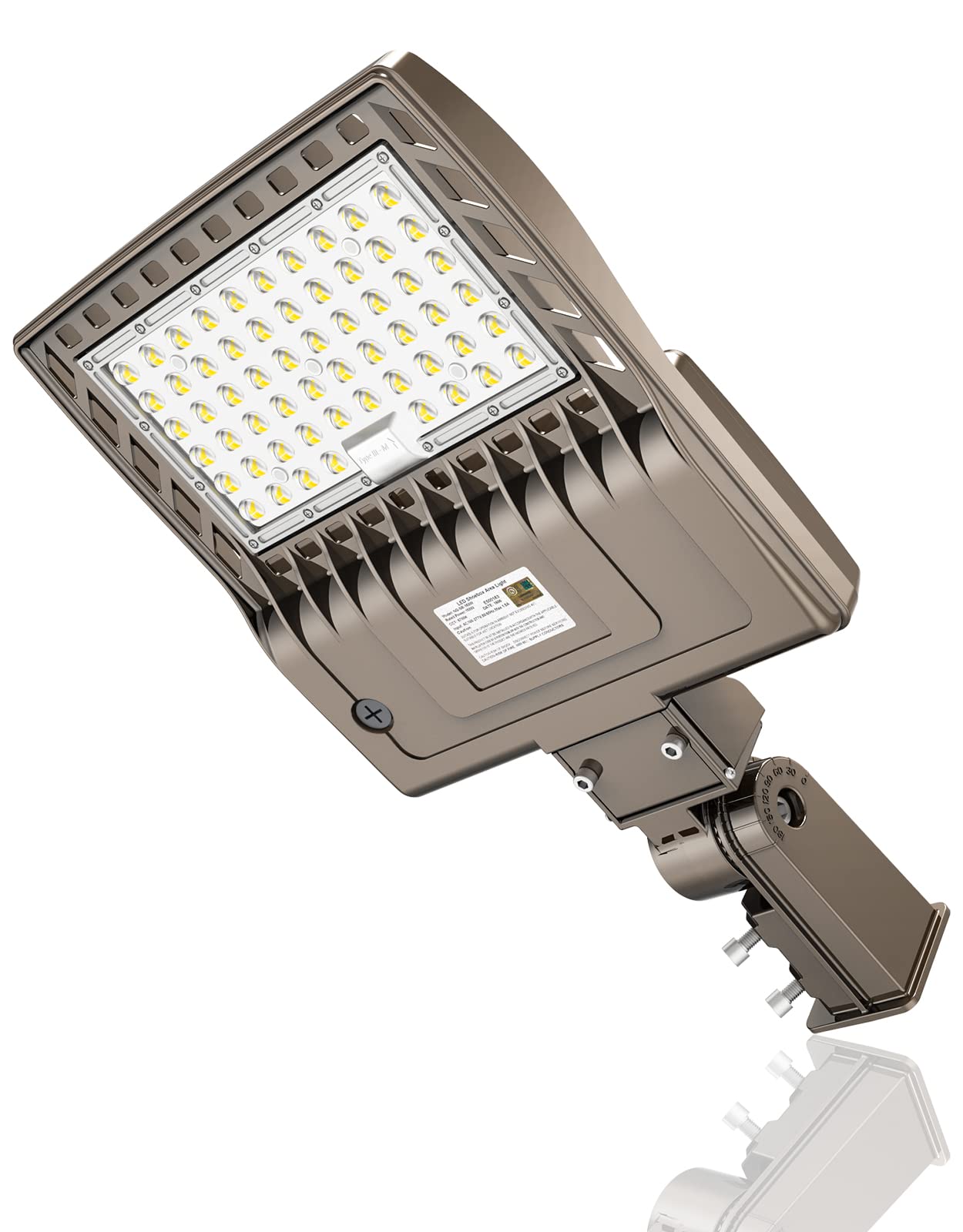 Kukuppo 480 Volt 240W Led Parking Lot Light 36 000Lm  Dlc Ul Listed Industrial Grade Led Shoebox Parking Pole Light 5000K Ip65 Waterproof Outdoor Commercial Area Lighting With Slip Fitter 277-480Vac