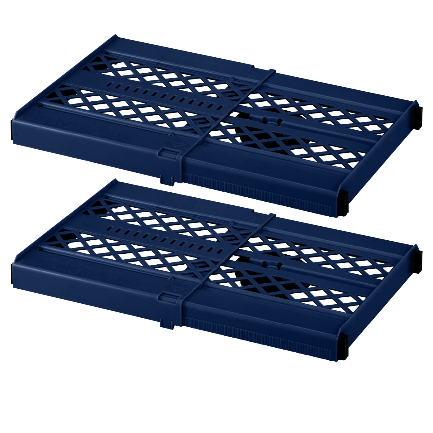 LockerMate Adjust-A-Shelf Locker Shelf  Extends to Fit Your Locker  Easy to Use  Perfect for School  Office  Gym  Blue  2-Pack-New