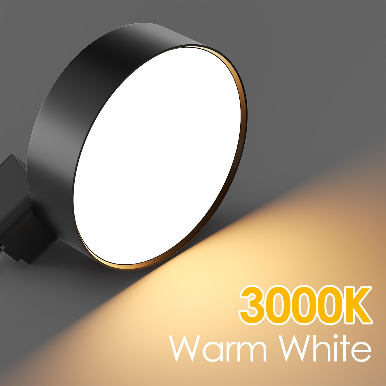 TuyuBEE Dimmable LED Track Lighting Heads, 12W 1000lm, CRI90+ 3000K, H Type, Black, 4 Pack, Aluminum