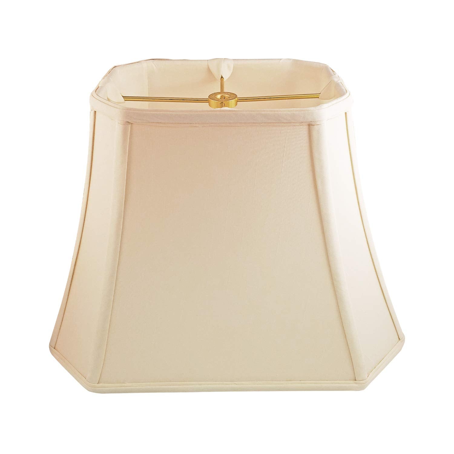 Royal Designs Rectangle Cut Corner Lamp Shade, Silk, Eggshell, (4 x 6) x (7 x 10) x 8.25, Model BS-710-10EG