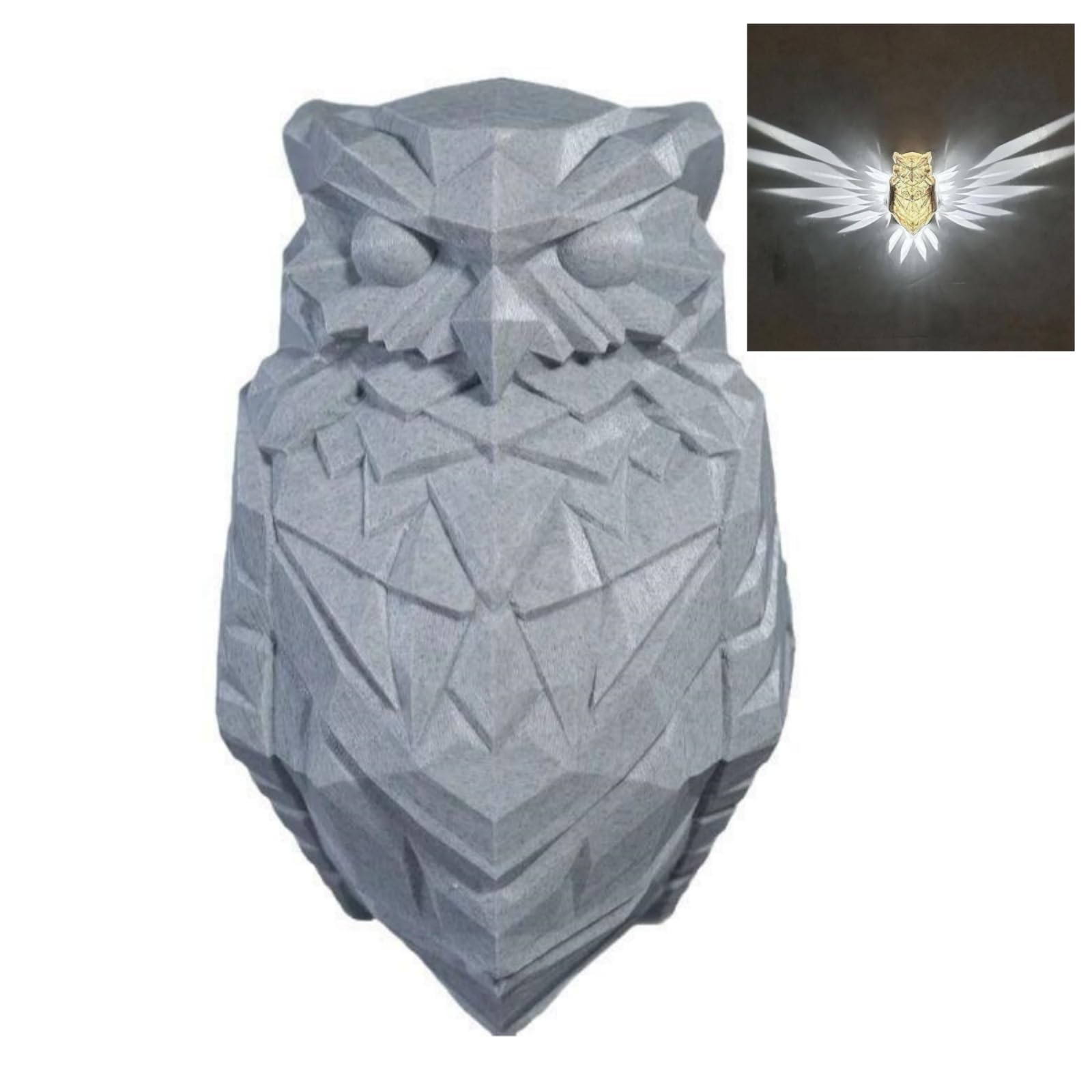 Isfiba 3D Animal Led Wall Lamp, Led Home Decoration Lamp, Atmosphere Rendering Lamp, For Study, Bedroom, Dining Room, Stairway, Hallway, Bar?Built-In Battery And Hook, Turn On And Go(Night Owl)