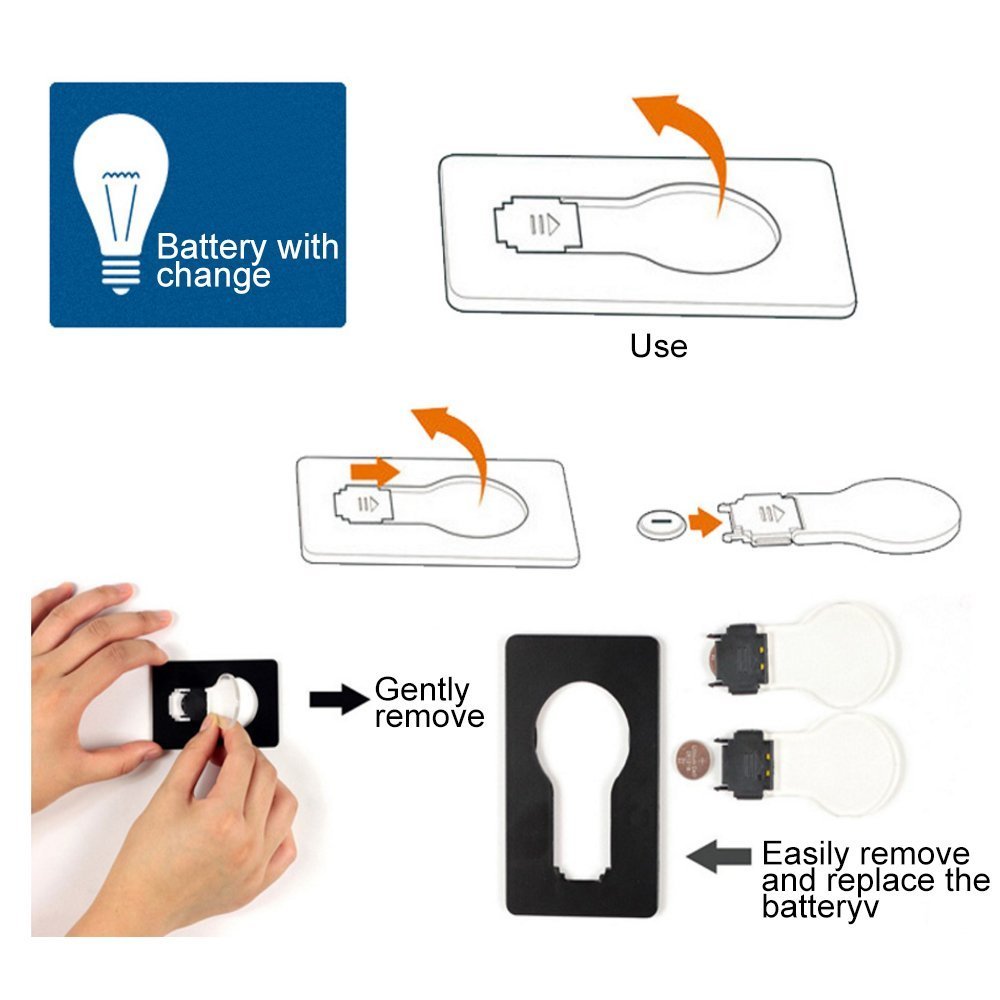 Inovat 10Pcs / 10 X Mini Led Credit Card/Portable/Card Pocket Light Bulb Lamp Christmas Card/Switch Card Sharp Led Light Bulb Re