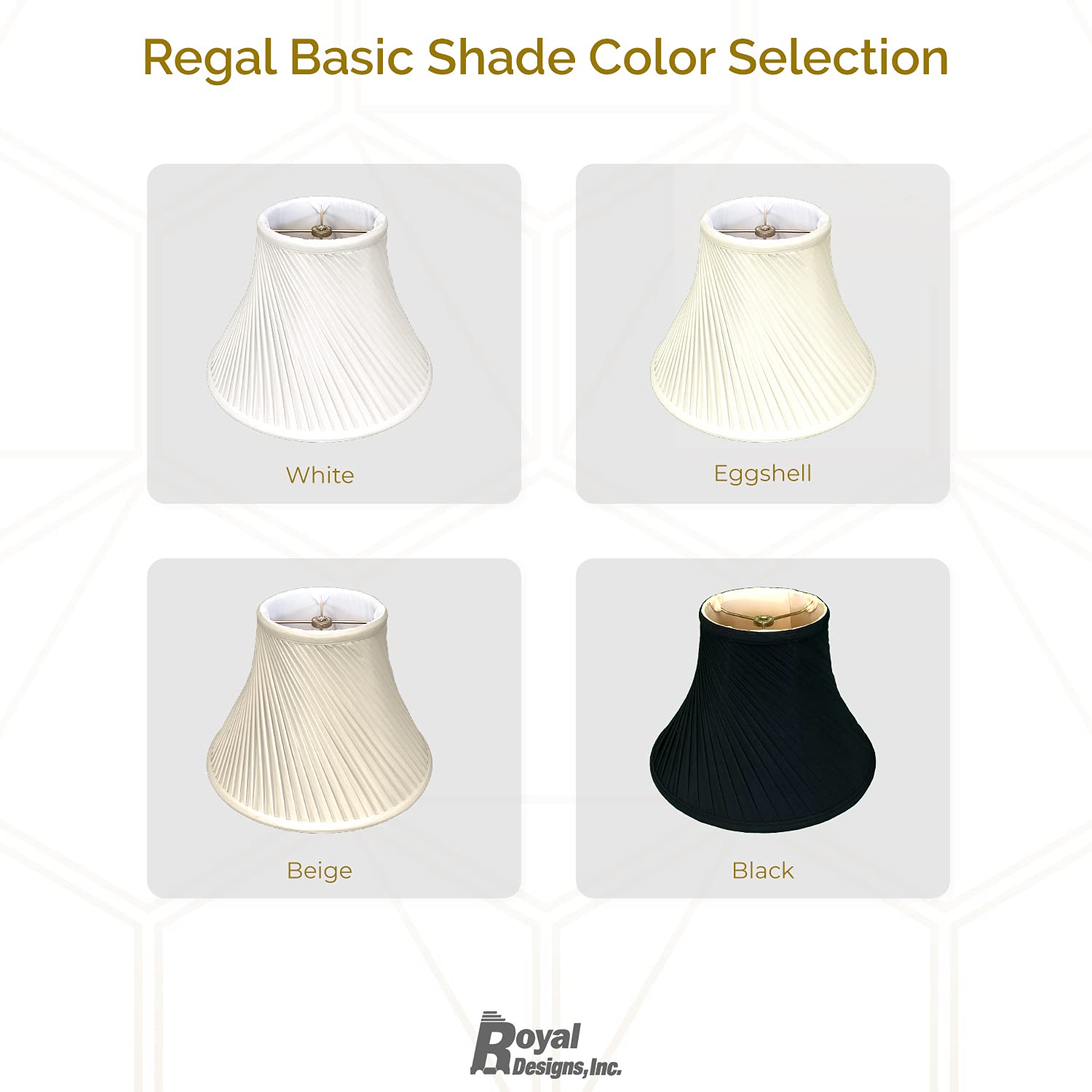 Royal Designs Bs-717-10Wh Twisted Pleat Basic Lamp Shade, 5 X 10 X 8, White