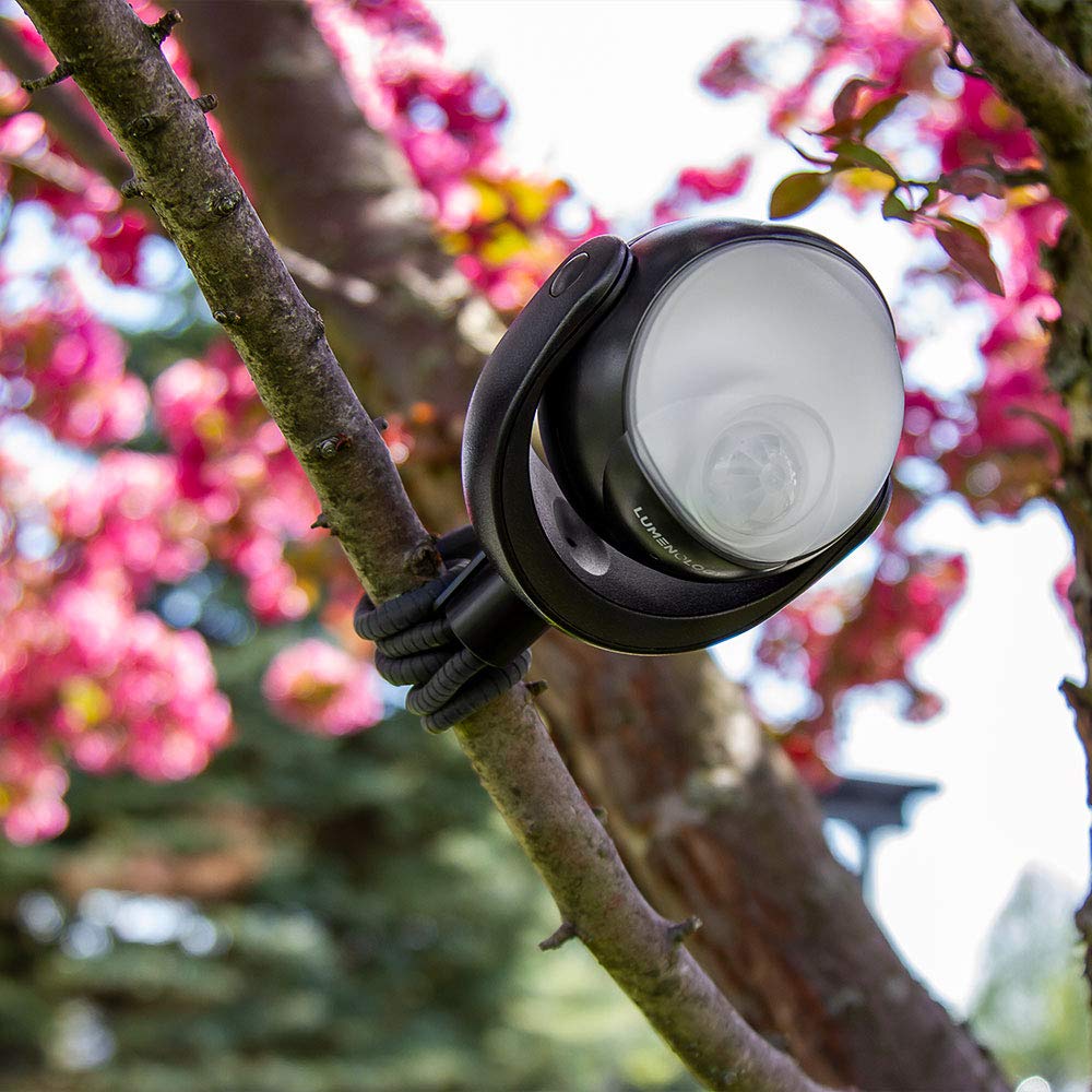 Limitless Innovations Lumenology Portable LED Motion Sensor Light - 148 Lumens, 13 ft Range, Flexible Tripod, Magnetic Base, Black
