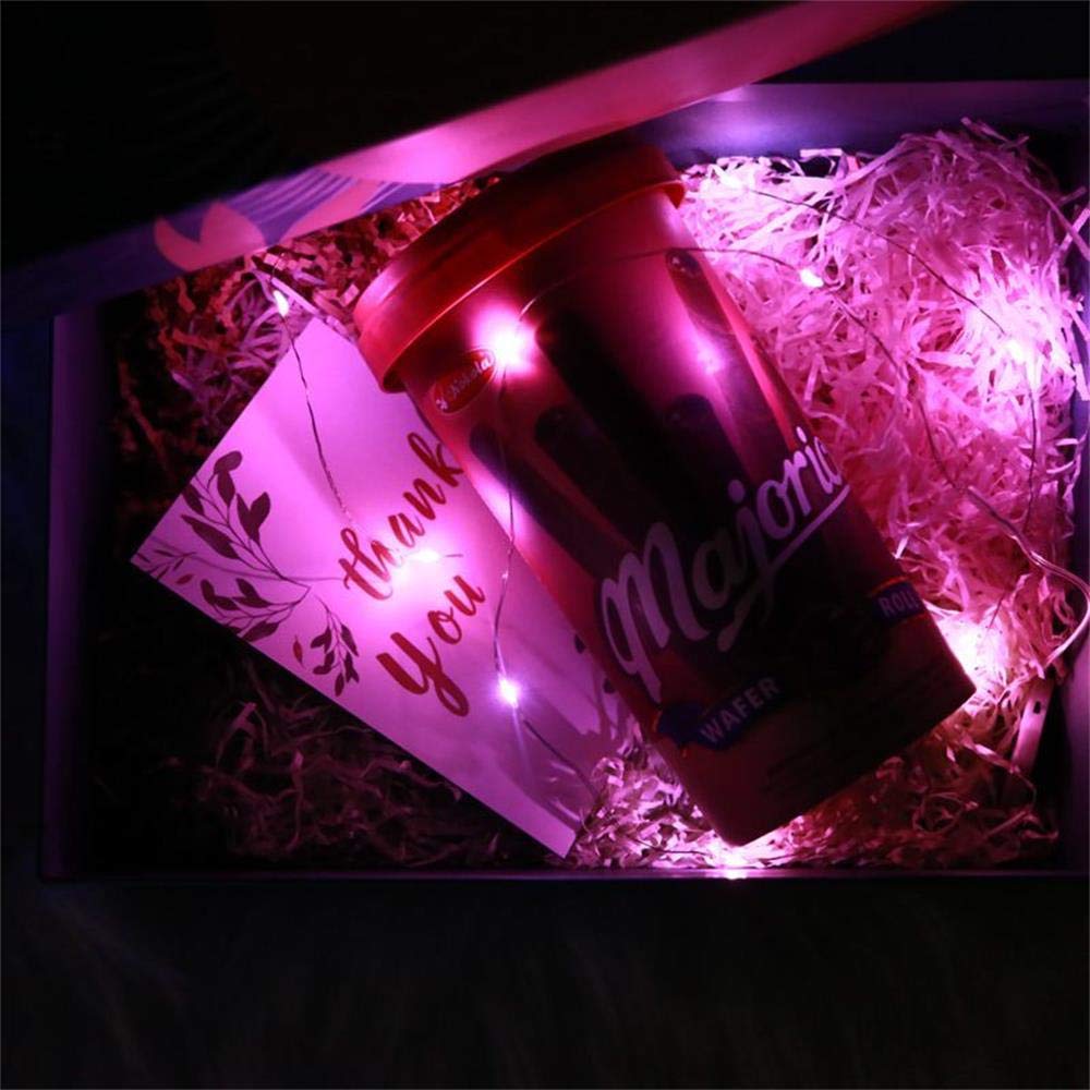 Yongzhenlite 4 Pack Battery Operated LED Fairy Lights, 10 Feet, 30 Count LEDs, Pink, Indoor with Timer Function
