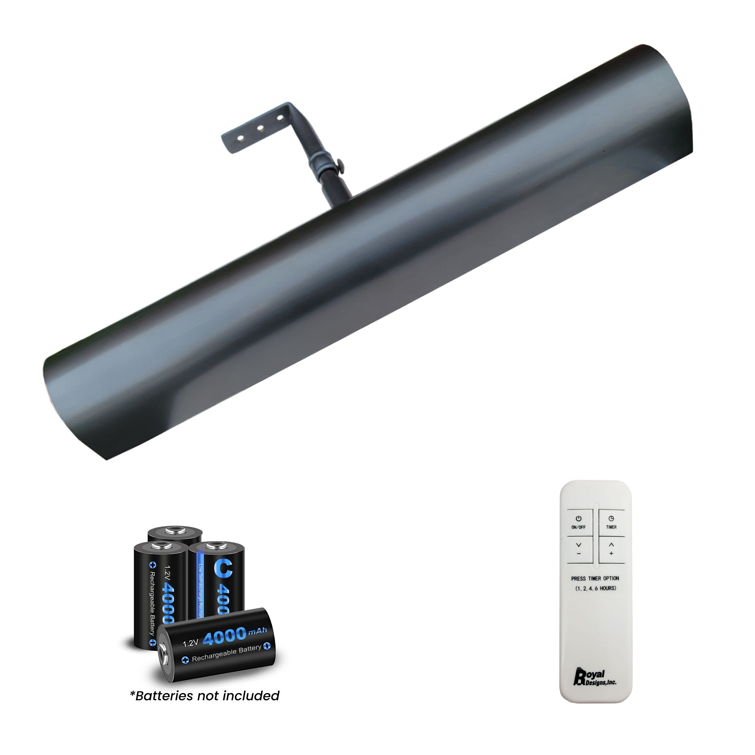Royal Designs, Inc. Cordless Remote Control Led Picture Light, Dimmable With Timer Function, Oil Rubbed Bronze, 14.75 Inches, 2