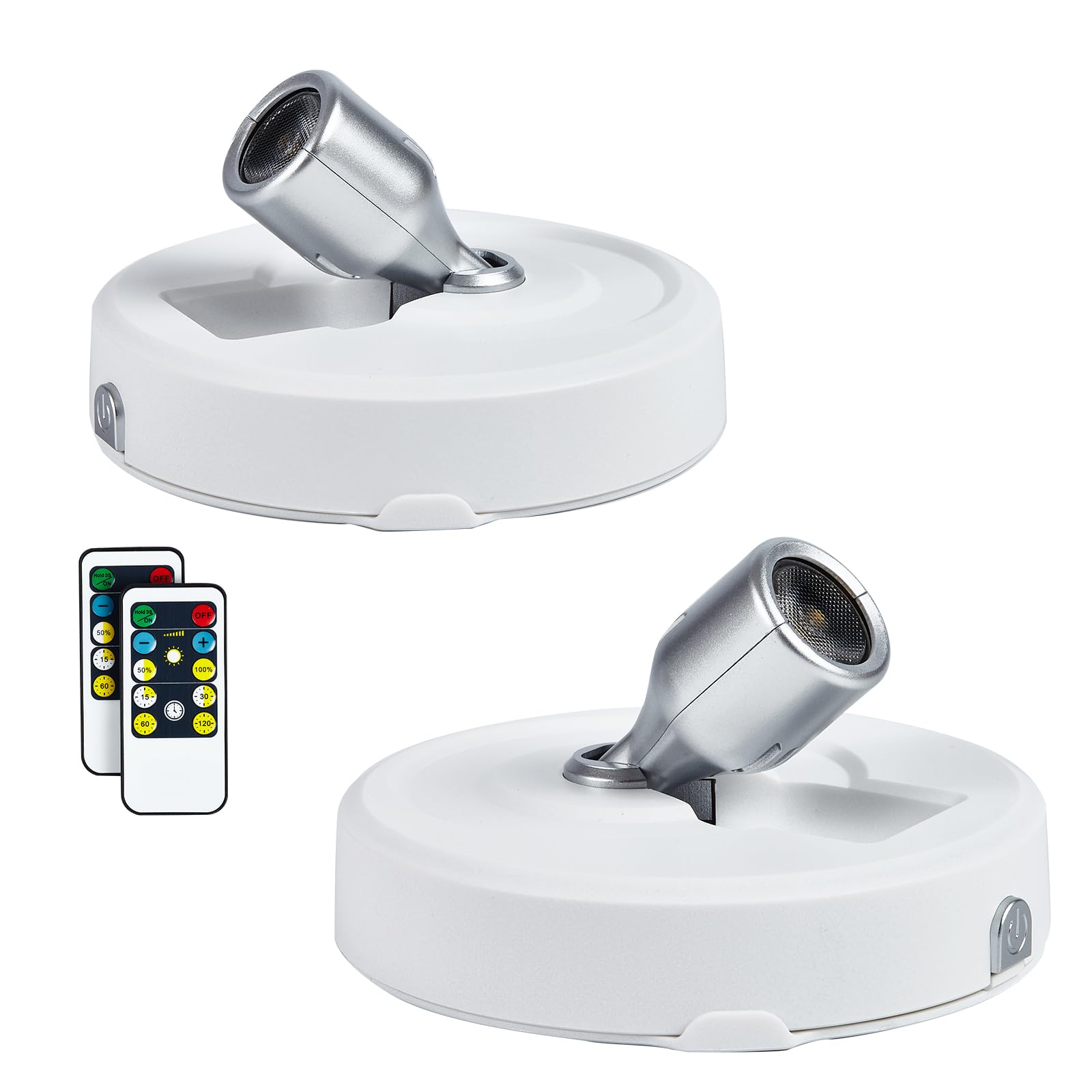 HOFUY Wireless Spot Light, Battery Operated Picture Lights Mini Accent Lights Indoor with Remote, Dimmable LED Spotlight Stick o