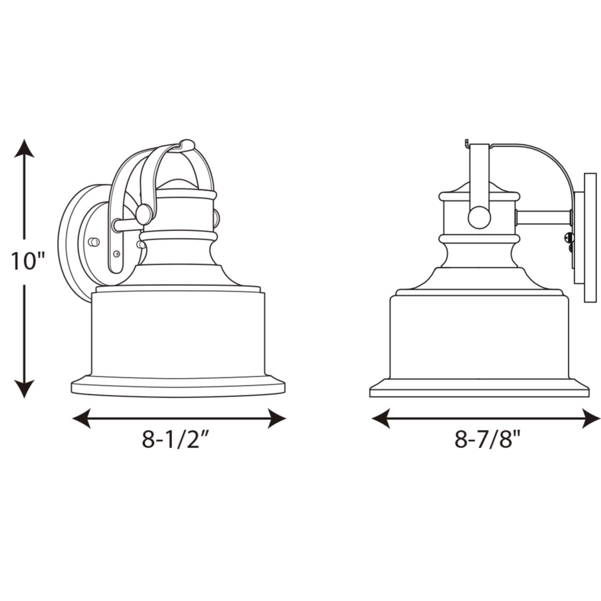 Progress Lighting Callahan LED Outdoor Light, Bronze, Aluminum, 10.00x8.50x8.50, Model P560052-020-30