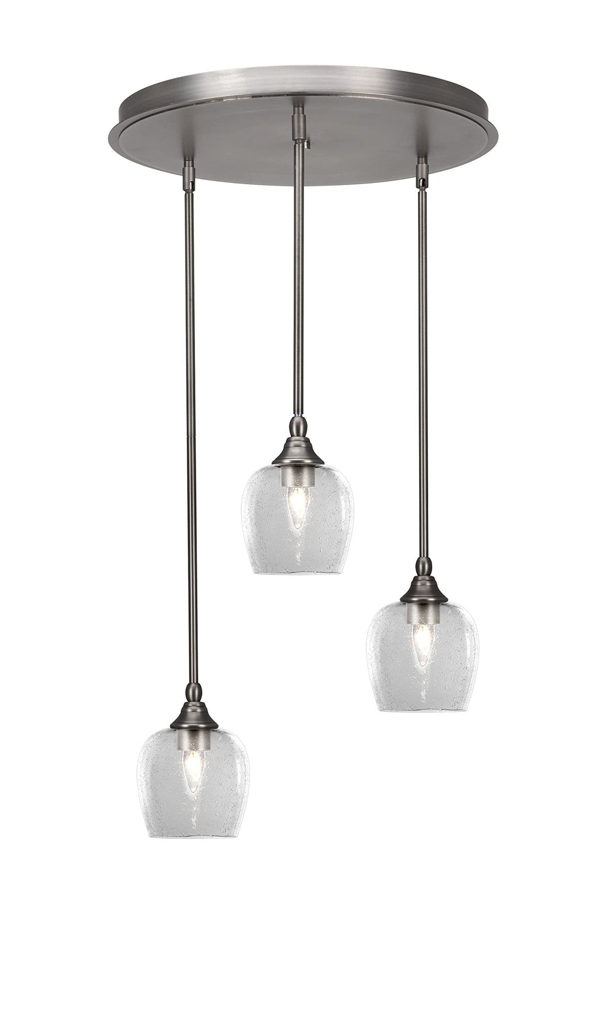 Empire 3 Light Cluster Pendalier in Brushed Nickel Finish (2183-BN-4810)
