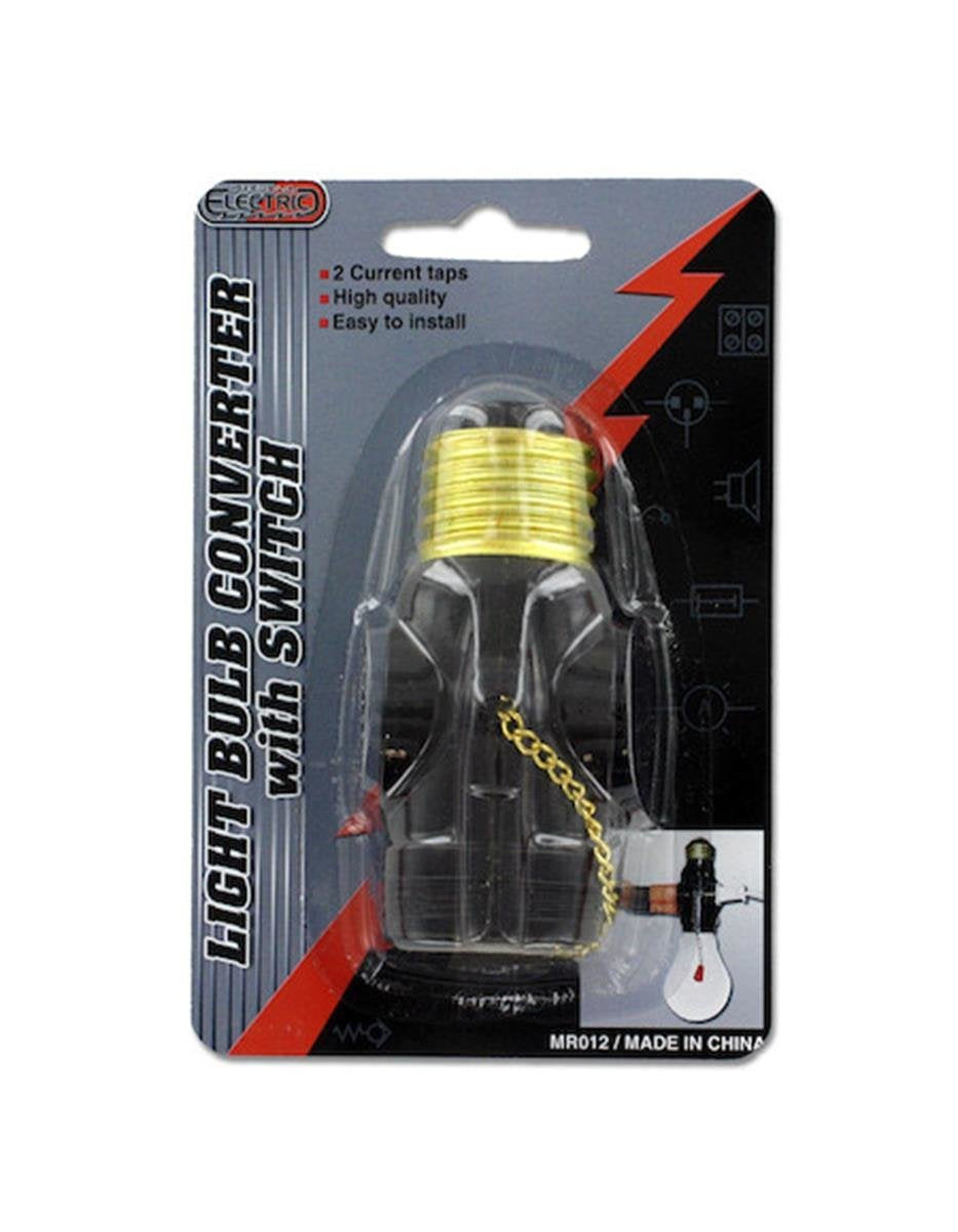 Kole Imports Light Bulb Converter With Switch - Easy Installation, Versatile Lighting Solution