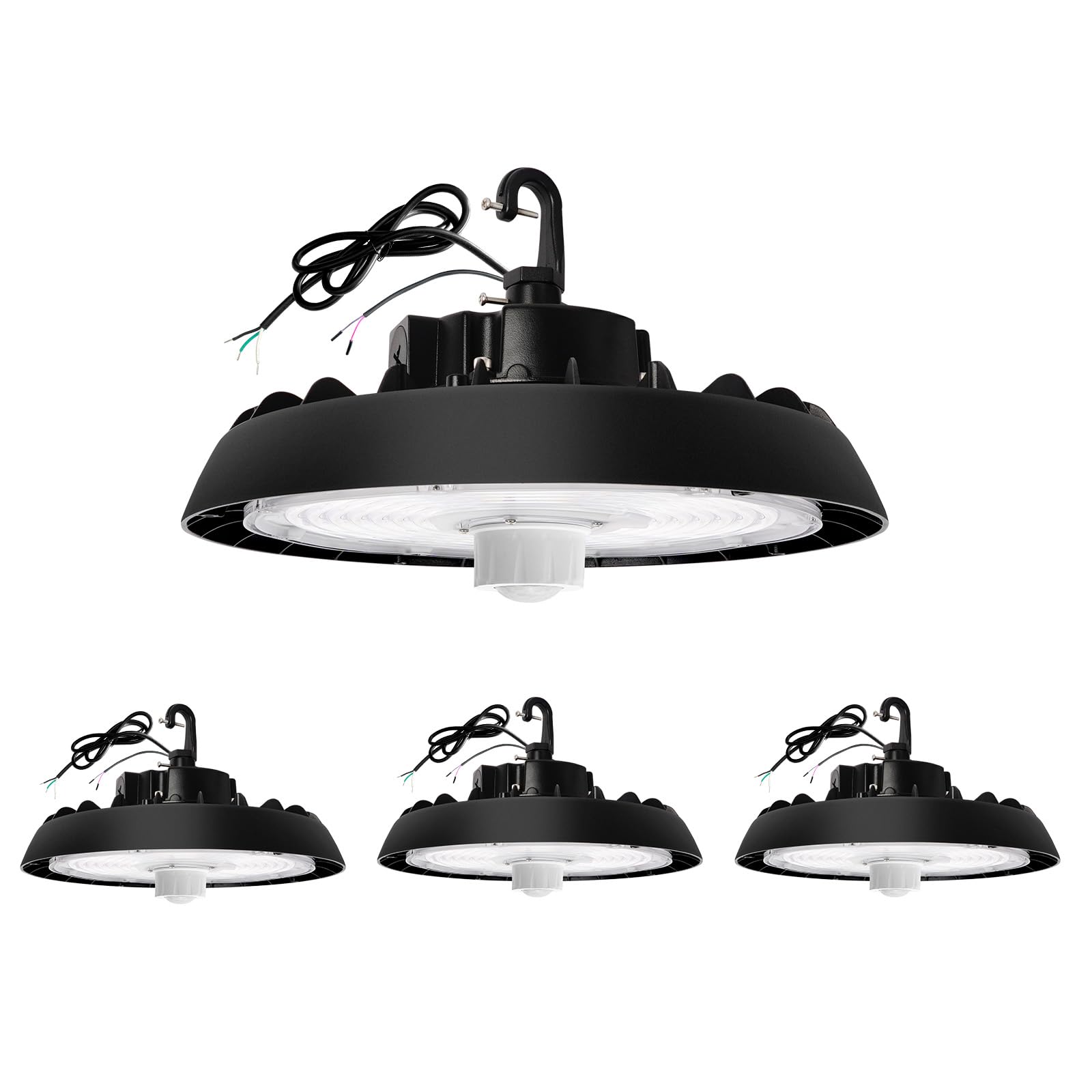 ELEPHANT DEPOT UFO Led High Bay Light with Motion Sensor  150/200/240W  21000/28000/33600lm  2CCT 4000K/5000K  0-10V Dimmable High Bay Led Shop Lights for Gym Factory Warehouse  Hook UL