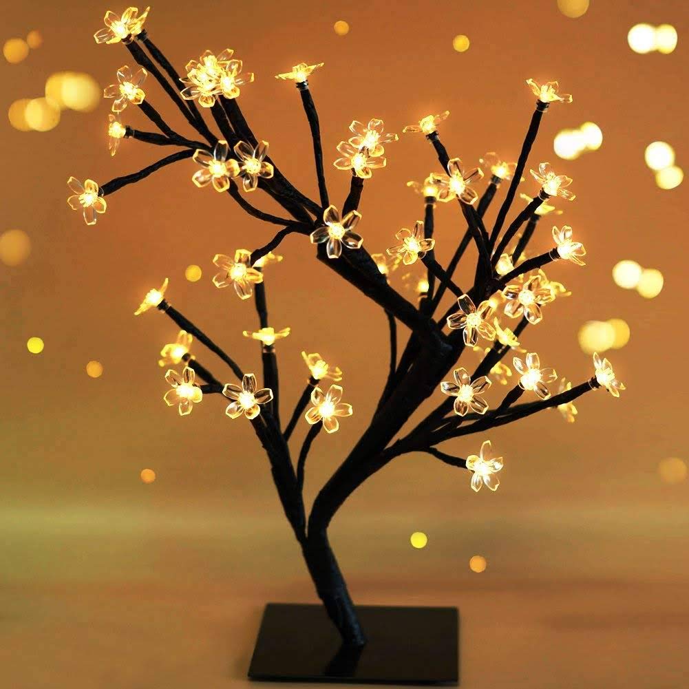 AtneP Lights 24 Led Tree For Diwali Christmas Home Decoration Festival Decor Lights 14X5 Inches Warm White(Metal)