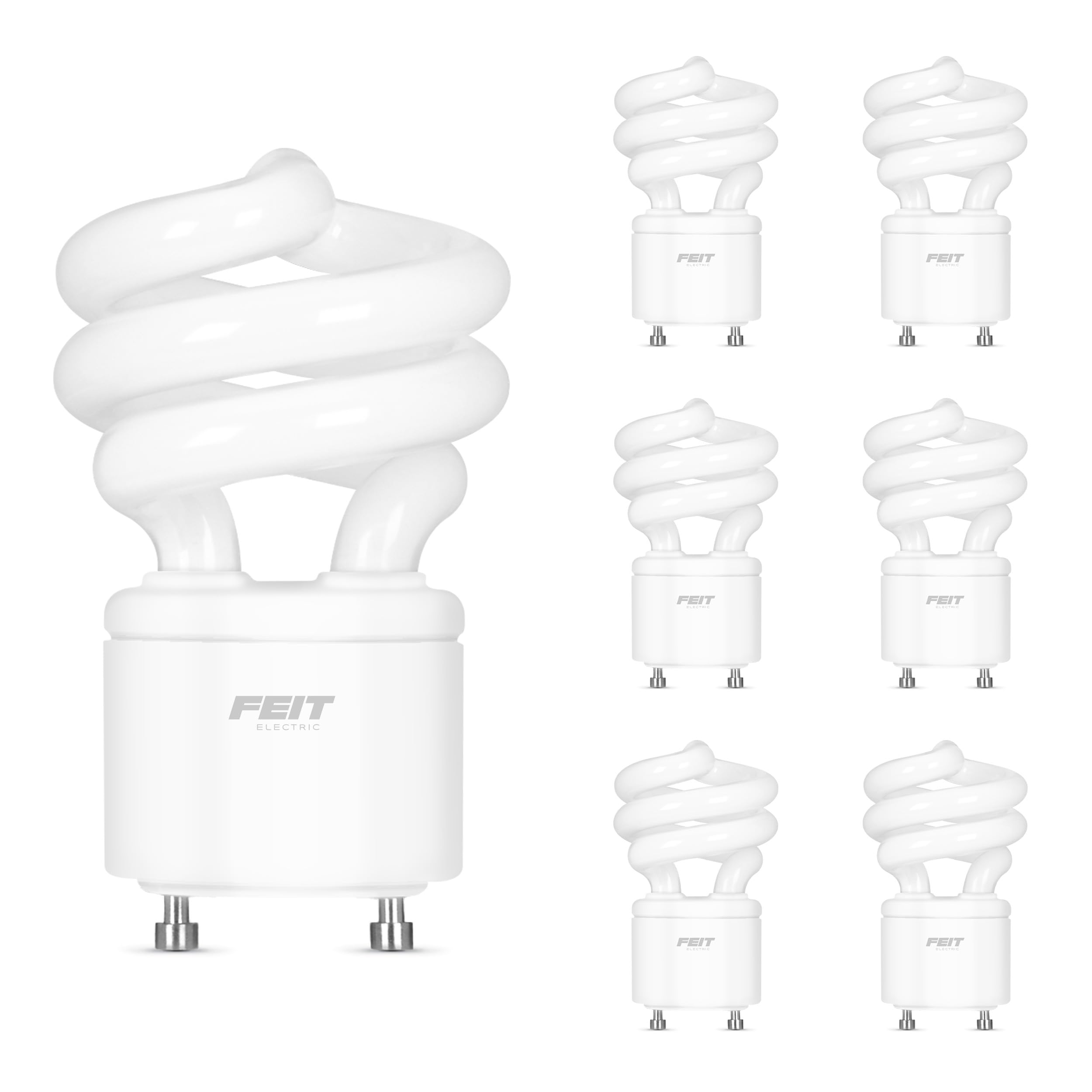 Feit Electric 60W Equivalent Cfl Twist Light Bulb On Gu24 Base, Non-Dimmable, 900 Lumens, 10K Life Hours, 4100K Cool White, 6 Pa