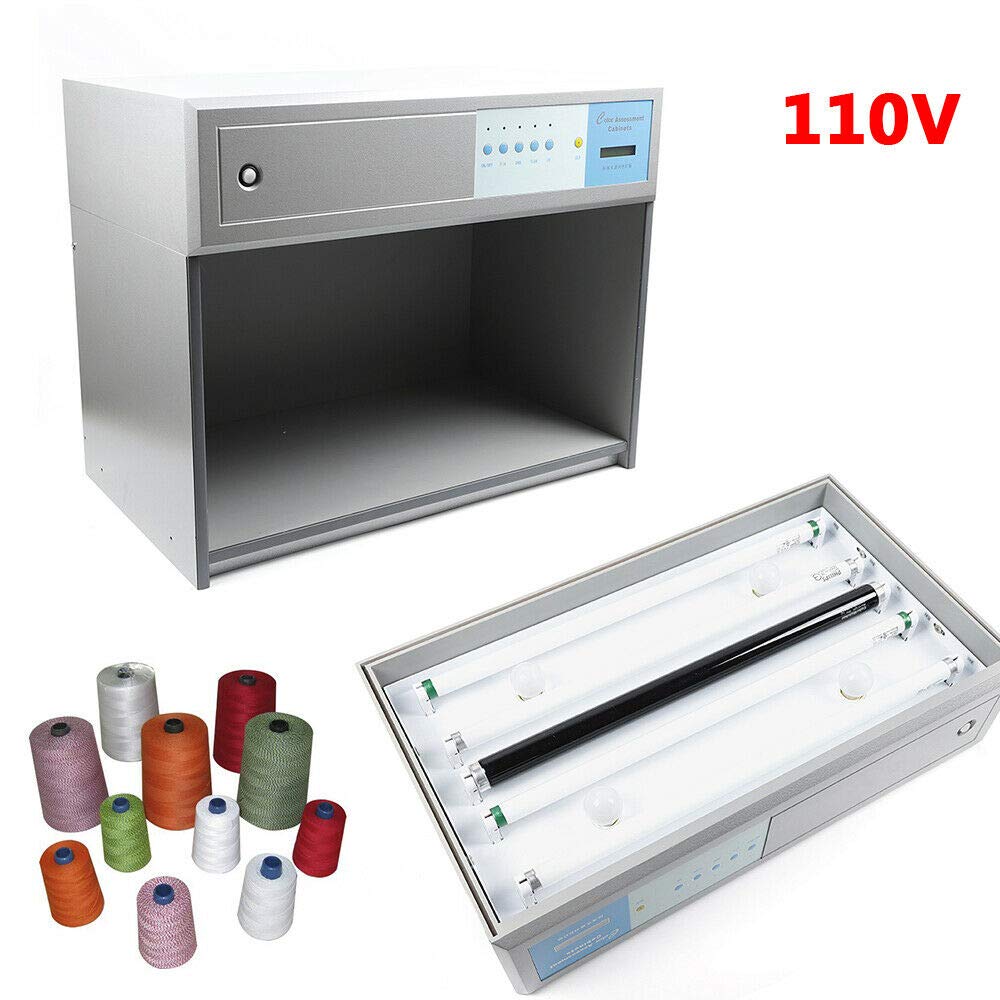 YIYIBYUS Color Matching Cabinet, 4 Light Sources Tester for Fabric & Textile, Model RONGELIVE, Picture Color