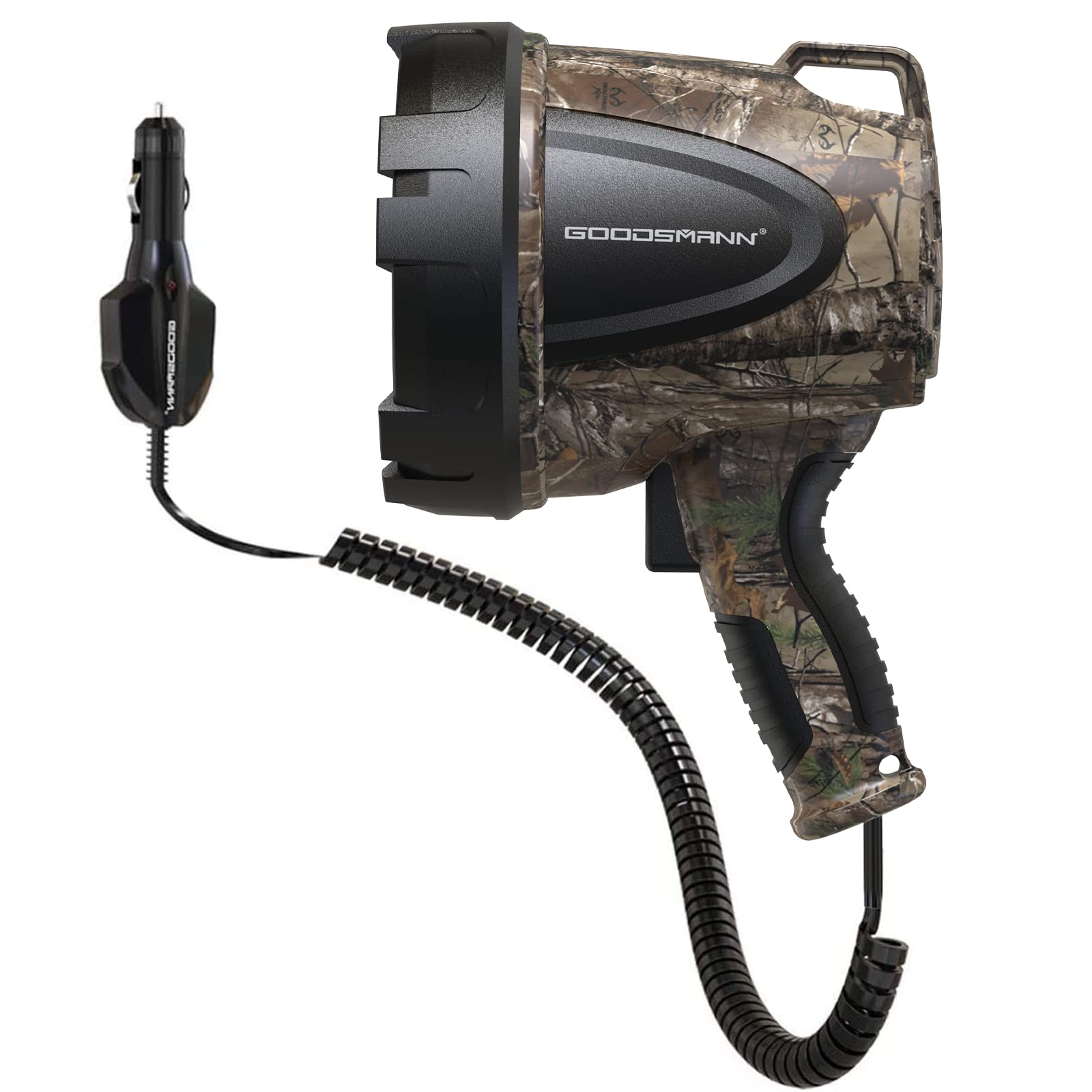 GOODSMANN Spotlight Hunting Portable Handheld 1500 Lumen Halogen 12V Light Realtree Xtra Brown & Black Model 9924-H202-01