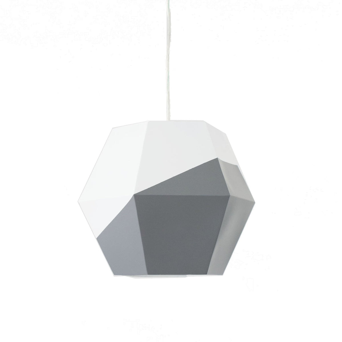 Nojo Hanging Ceiling Pendant Light, Gray/White