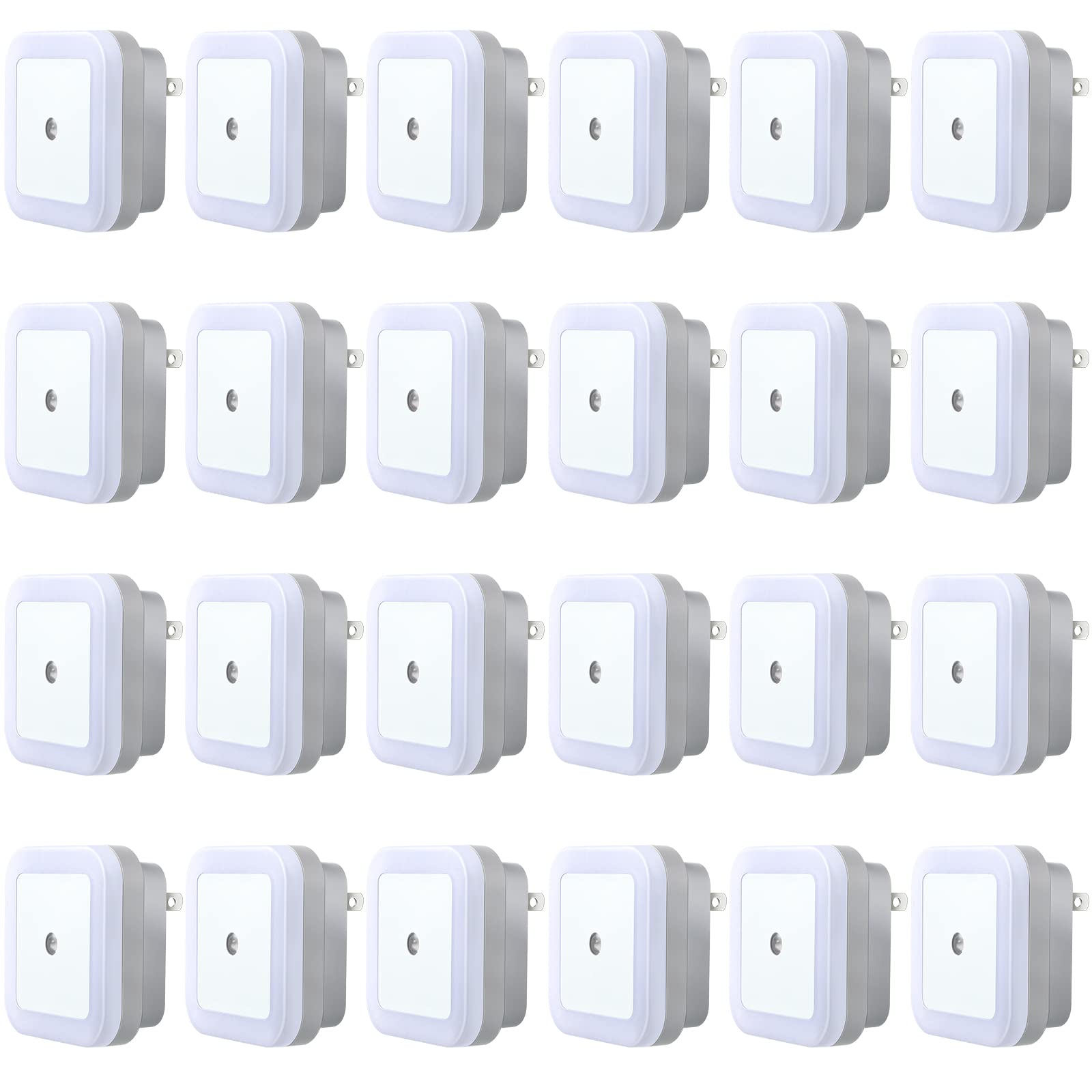 Hortsun 24 Packs LED Night Lights Plug into Wall with Smart Dark Sensor Automatic Hallway Plug in Lights for Bedroom, Bathroom, 