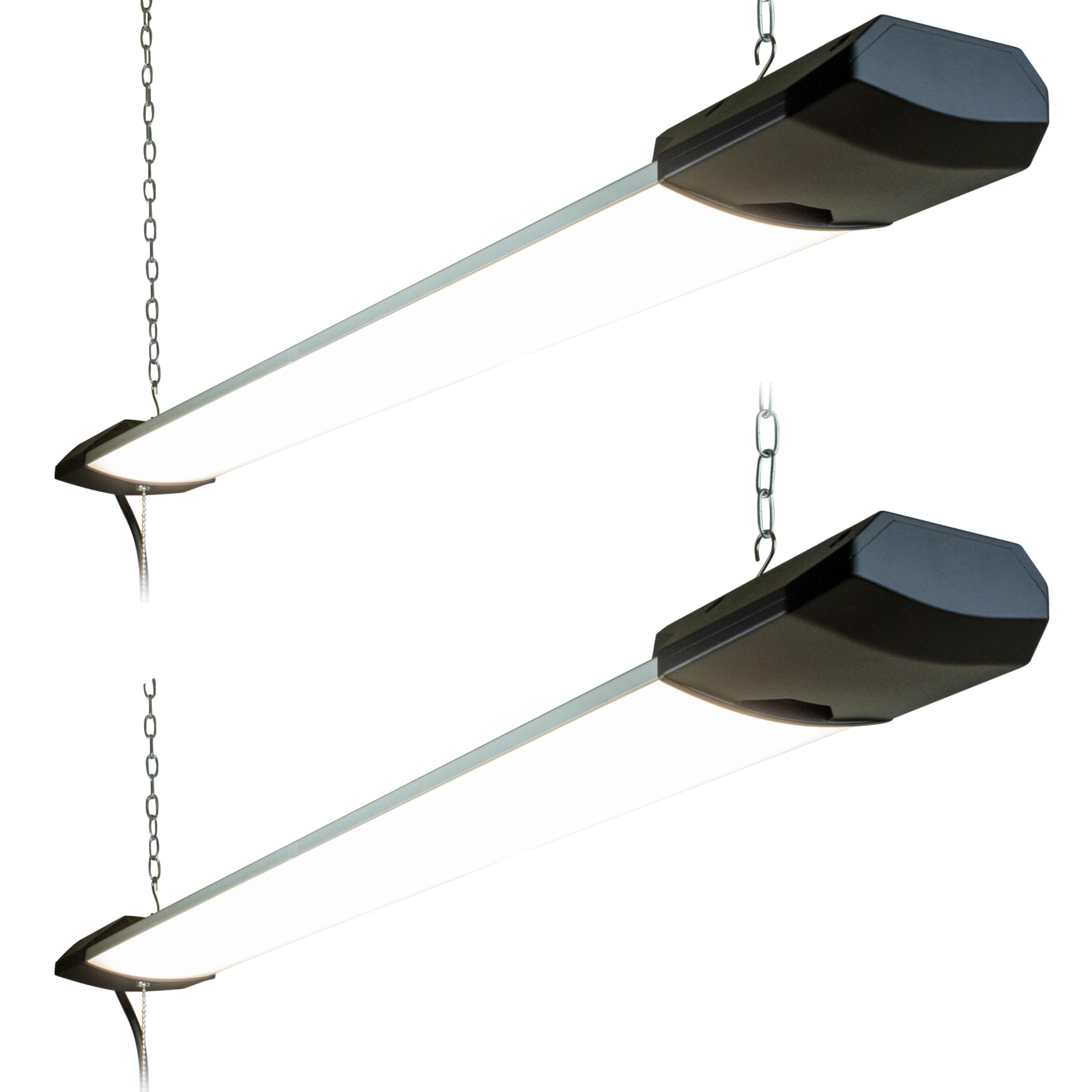 Newhouse Lighting 4FT LED Shop Lights 2 Pack, 10,000 Lumens, 4000K Neutral White, 100W Equivalent, Garage Lighting, Utility Ceil