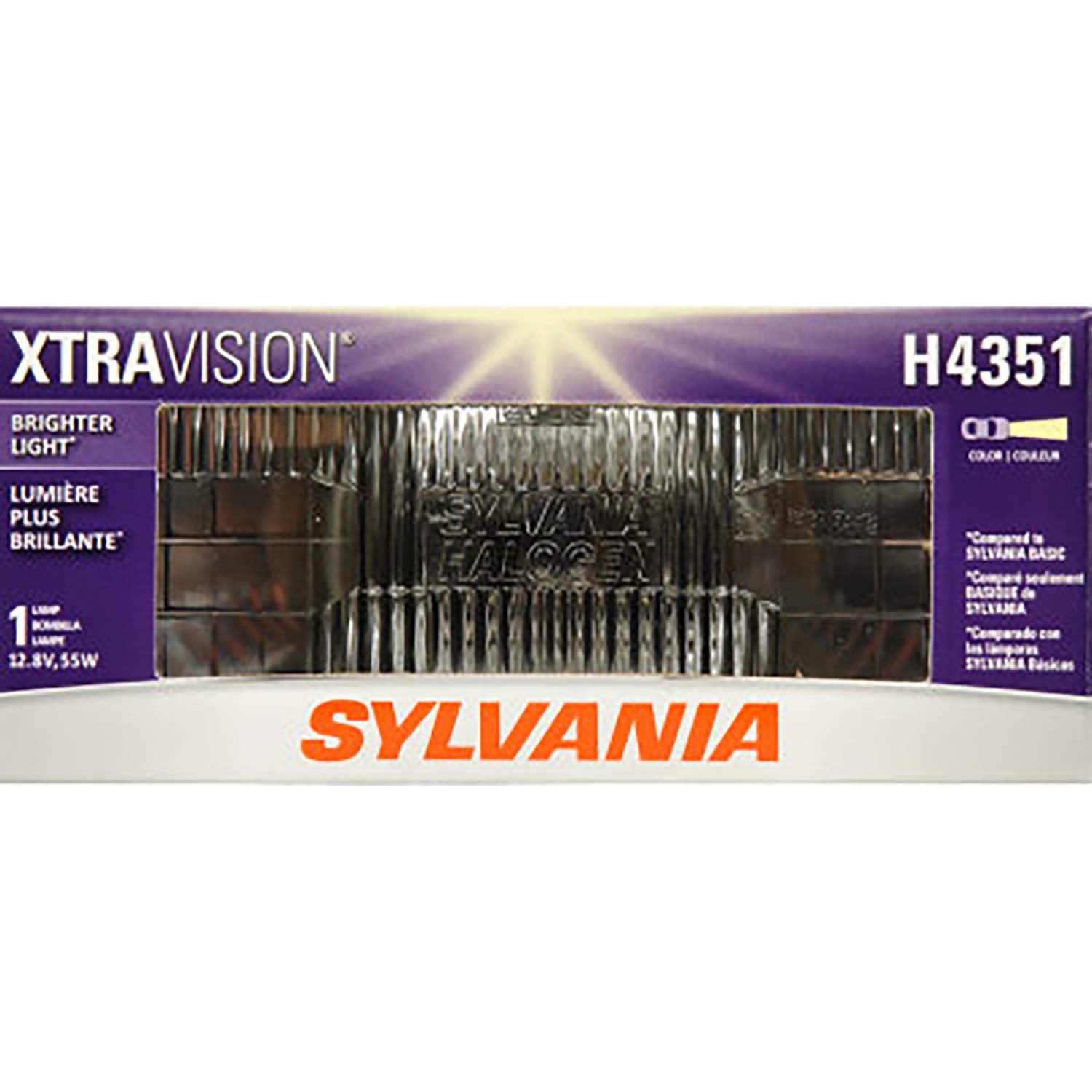 SYLVANIA H4351 XtraVision Halogen Headlight Replacement - Clear - 1 Bulb