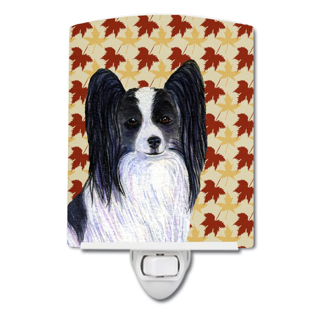 Carolines Treasures Ceramic Night Light, Papillon Design, UL-Certified, 6x4x3in, Multicolor, Model SS4351CNL