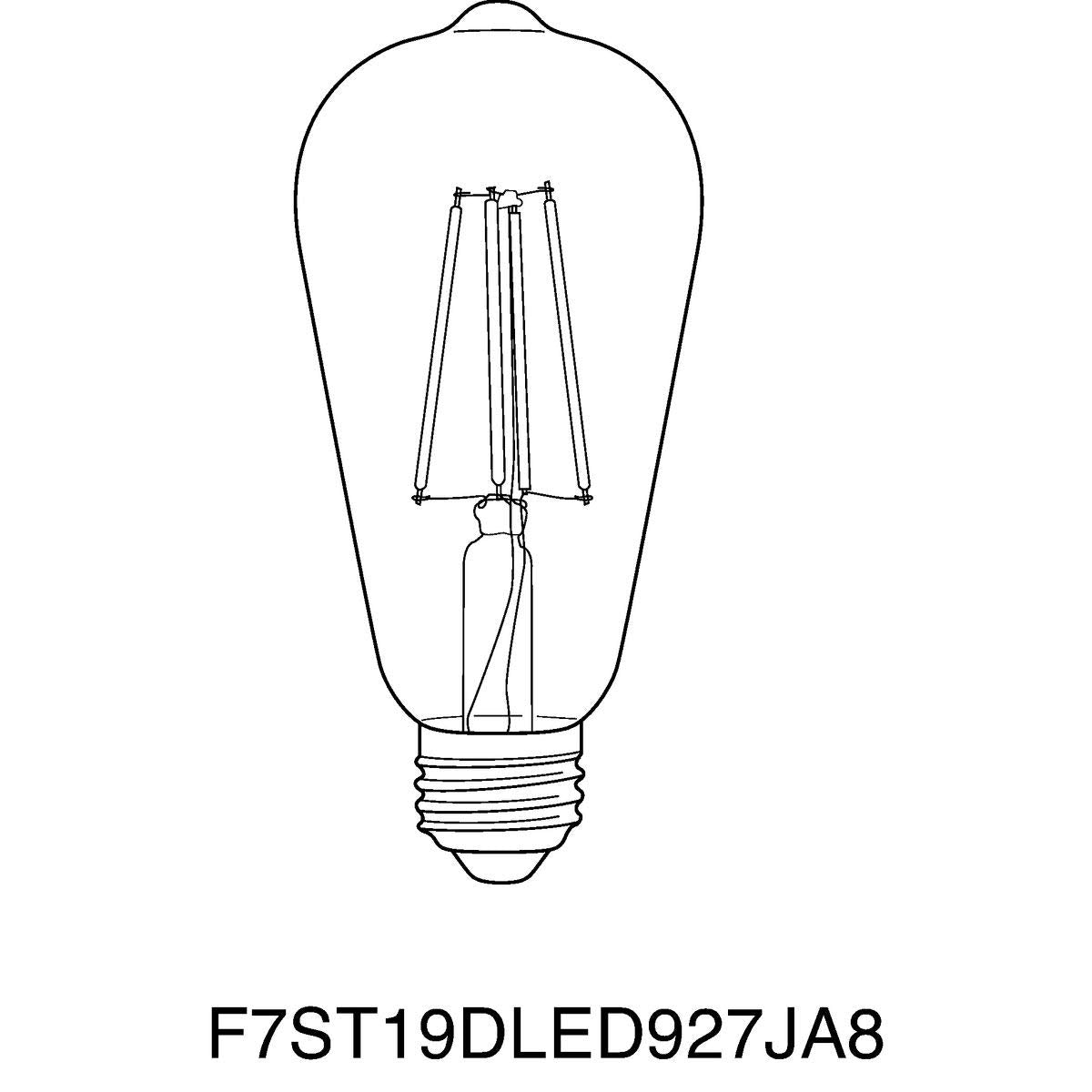 Progress Lighting F7St19Dled927/Ja8 Lamp Accessories, St19, Clear