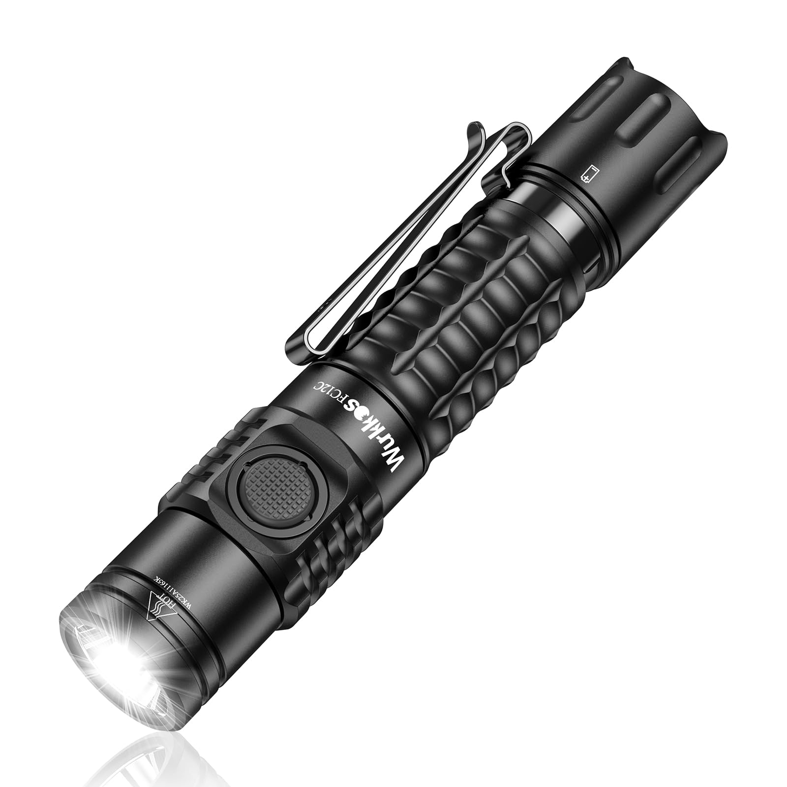 Wurkkos FC12C Tactical Flashlight 1600 Lumens USB-C Rechargeable IP68 Waterproof 332M Long Throw