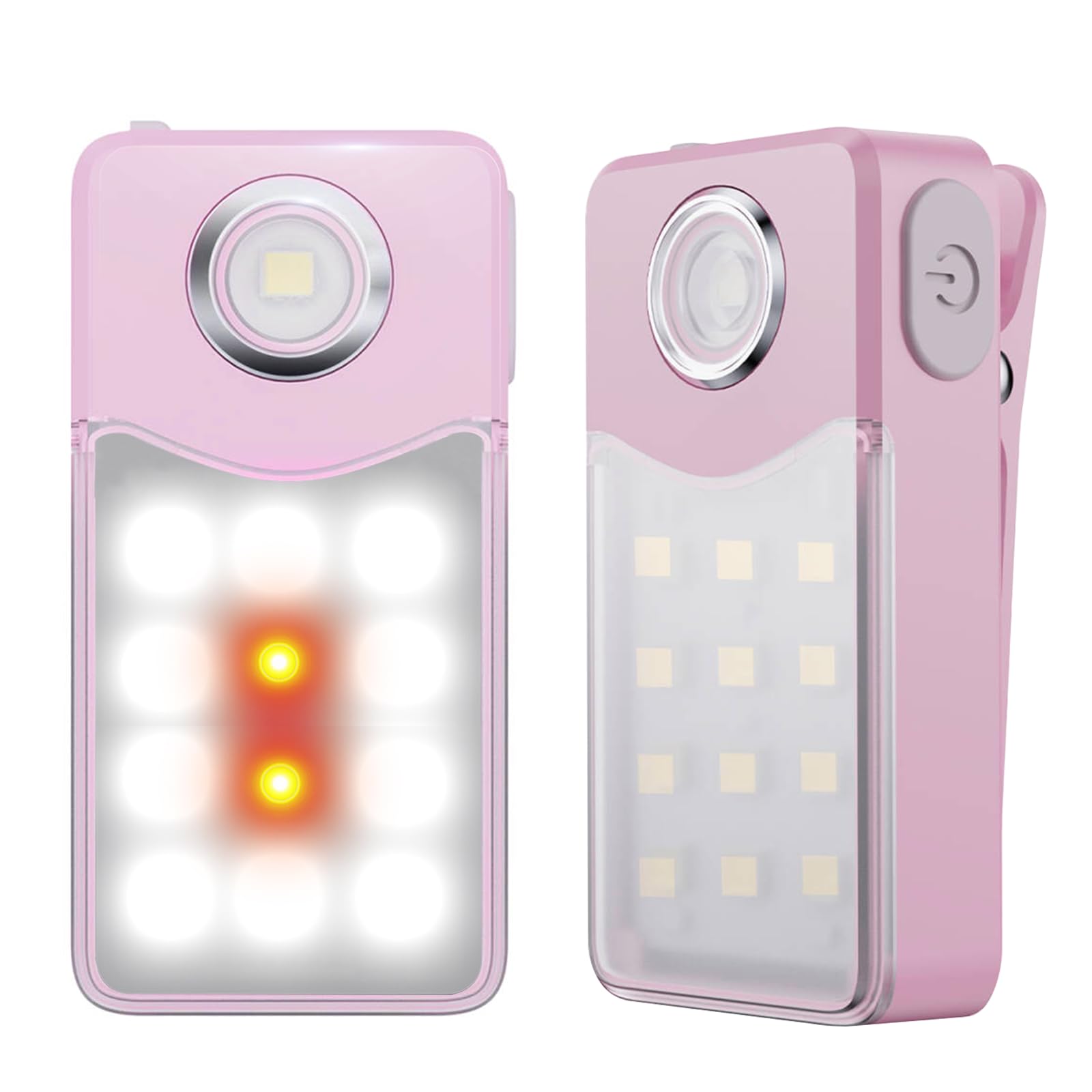 Tubasion 2-Pack Clip On Flashlight with 3 Modes, USB-C Rechargeable Running Light for Runners, IPX7 Waterproof LED Safety Light,