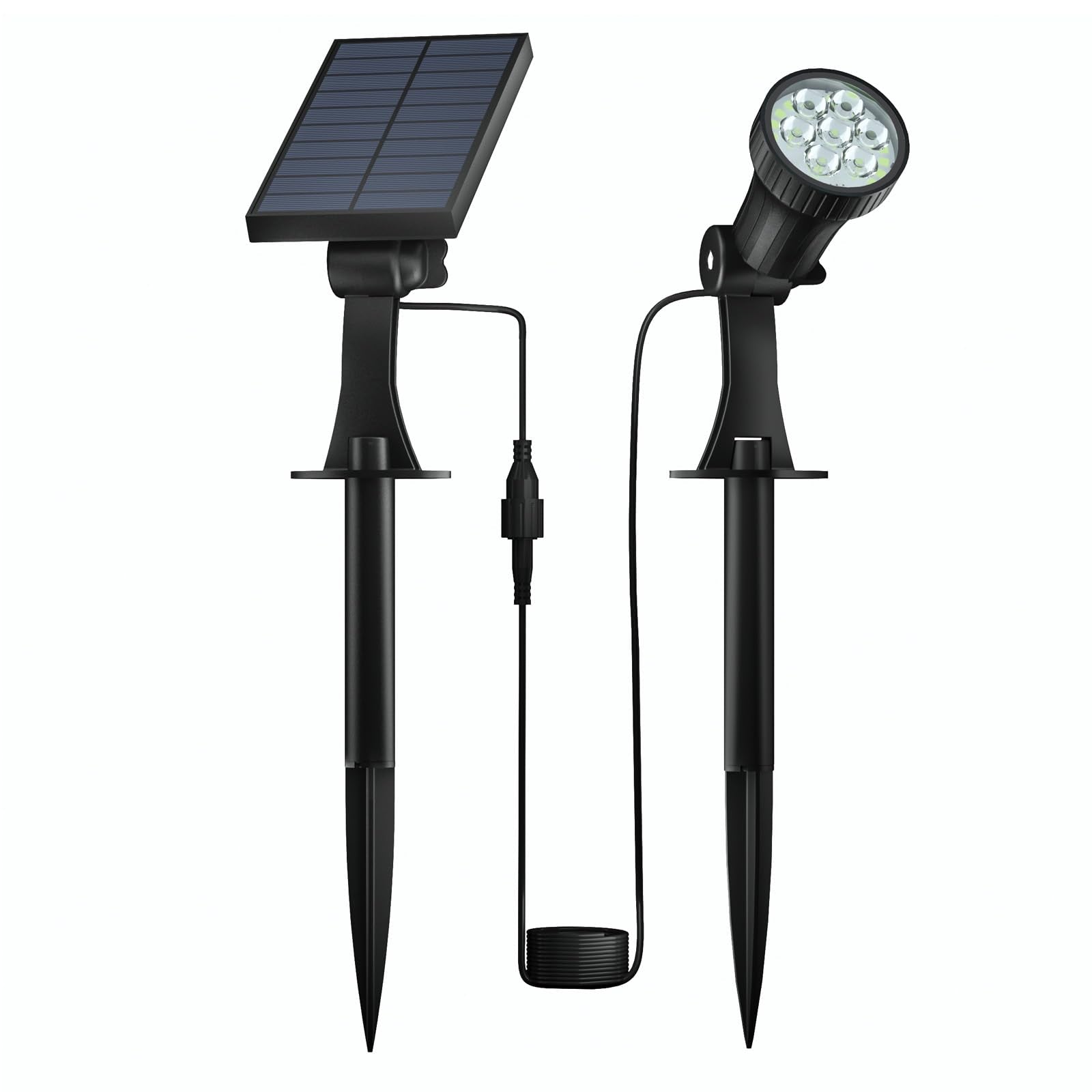 HRUUROO Solar Spotlight Outdoor, Waterproof Landscape Lighting with Cable,for,Outdoor,Garden,Yard,Christmas,Solar Pathway Lights