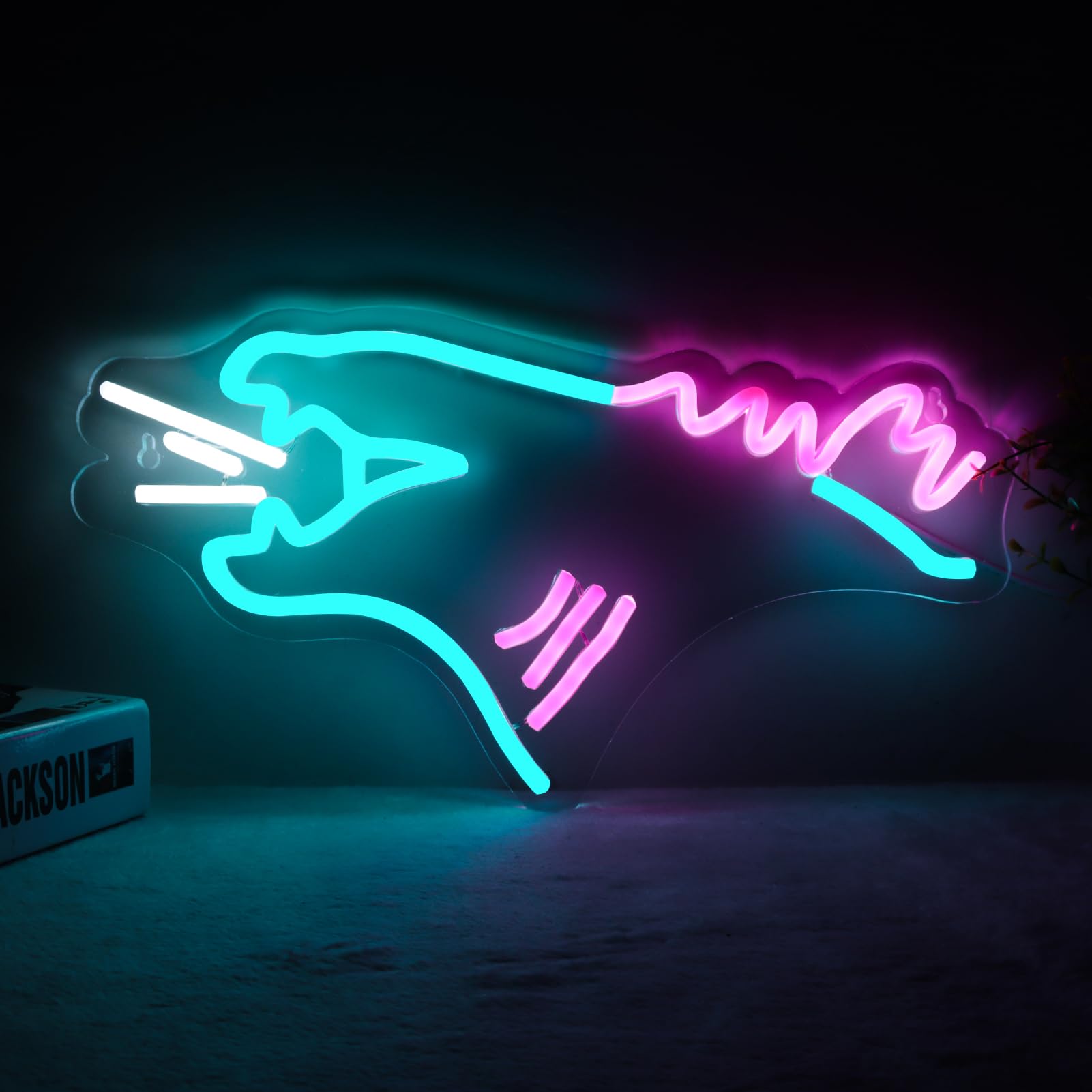 ASDGGBL Monster Neon Sign, Dinosaur Neon Sign for Wall Decor, Dimmable & Powered by USB Neon Lights for Bedroom Bar Man Cave Gam