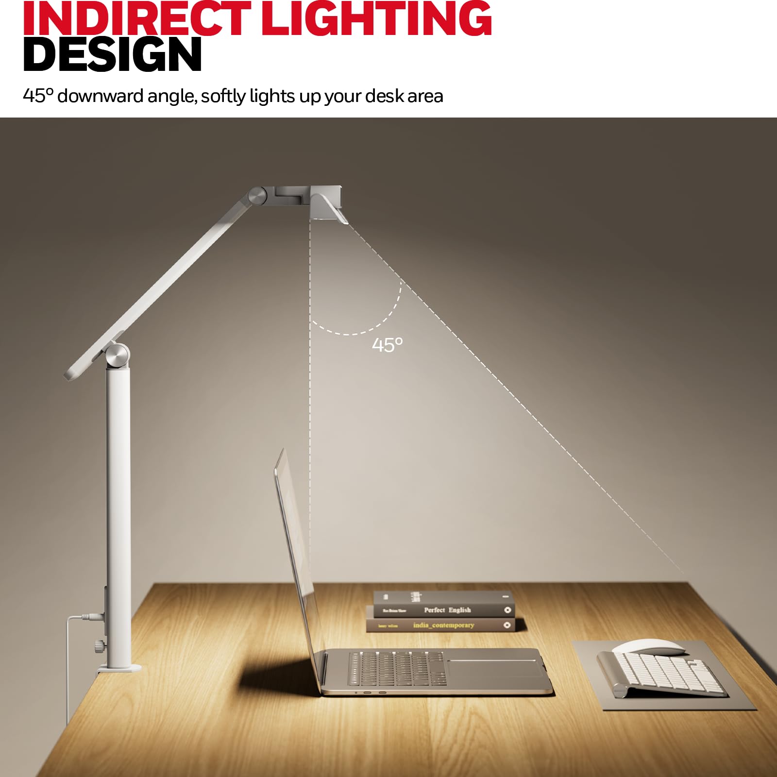 Honeywell LED Desk Lamp - HJ1, 1200LM, Eye-Caring, Stepless Dimming, Clamp Design, 17.5x59.99x94.99 cm,
