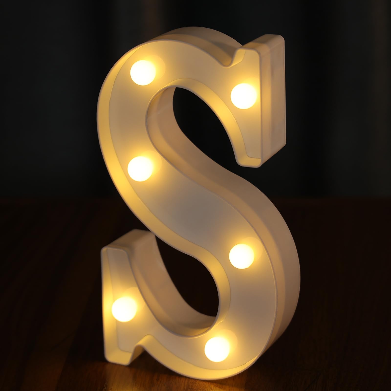 IFDGCTK LED Light Up Letters, Decorative Marquee Alphabet, Battery Powered, Warm Light, Size S